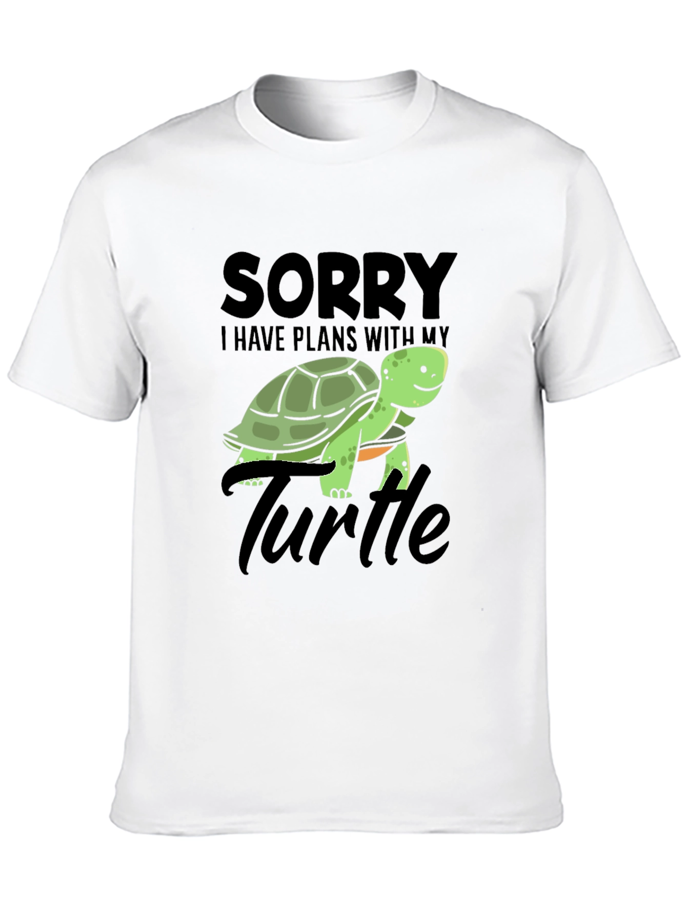 Black Sorry I Have Plans With My Turtle T-Shirt view 10