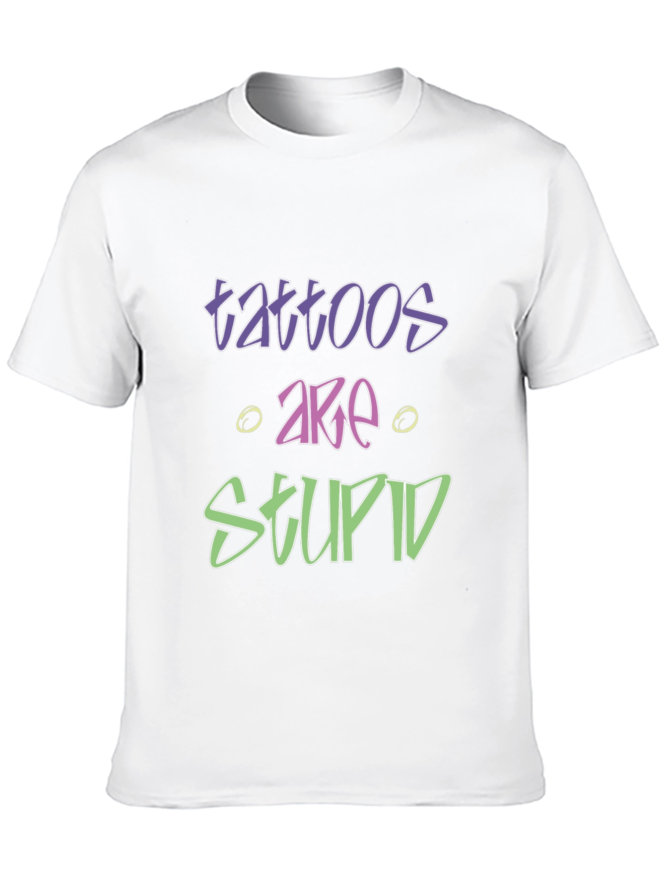 Black Tattoos Are Stupid Black Graphic Tee view 10