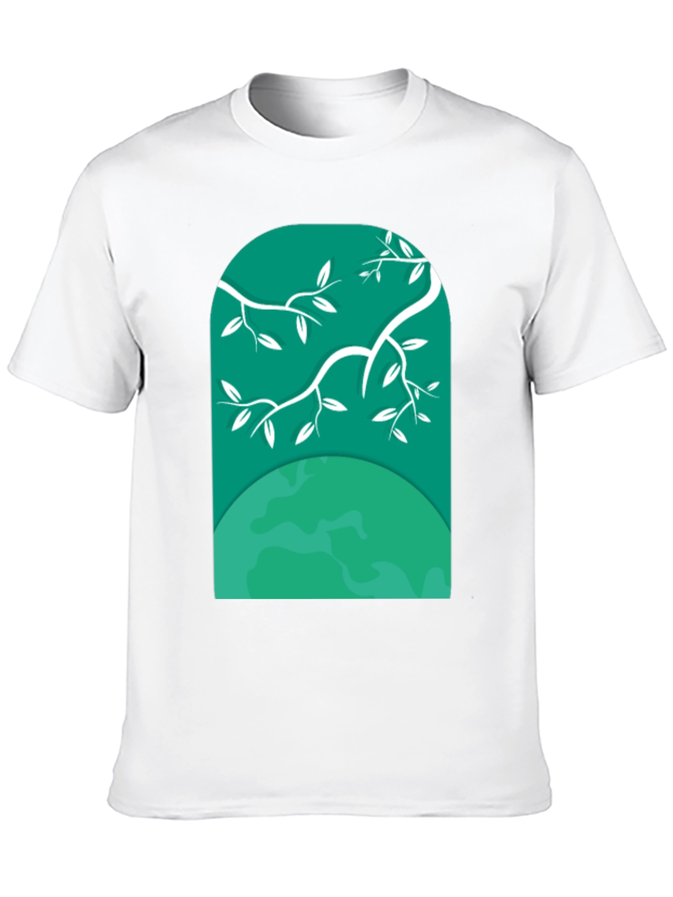 Black Nature Window Tee - Graphic Print Black T-Shirt view 10