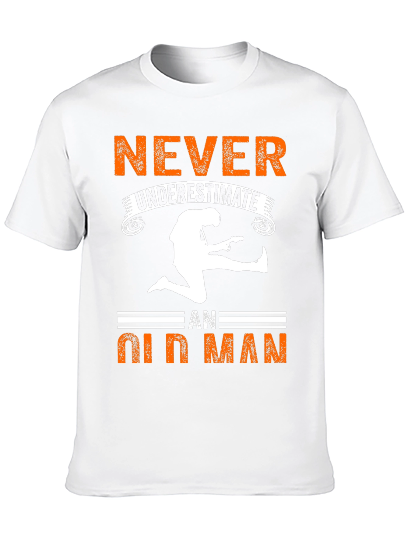 Black Never Underestimate Old Man Graphic Tee view 10