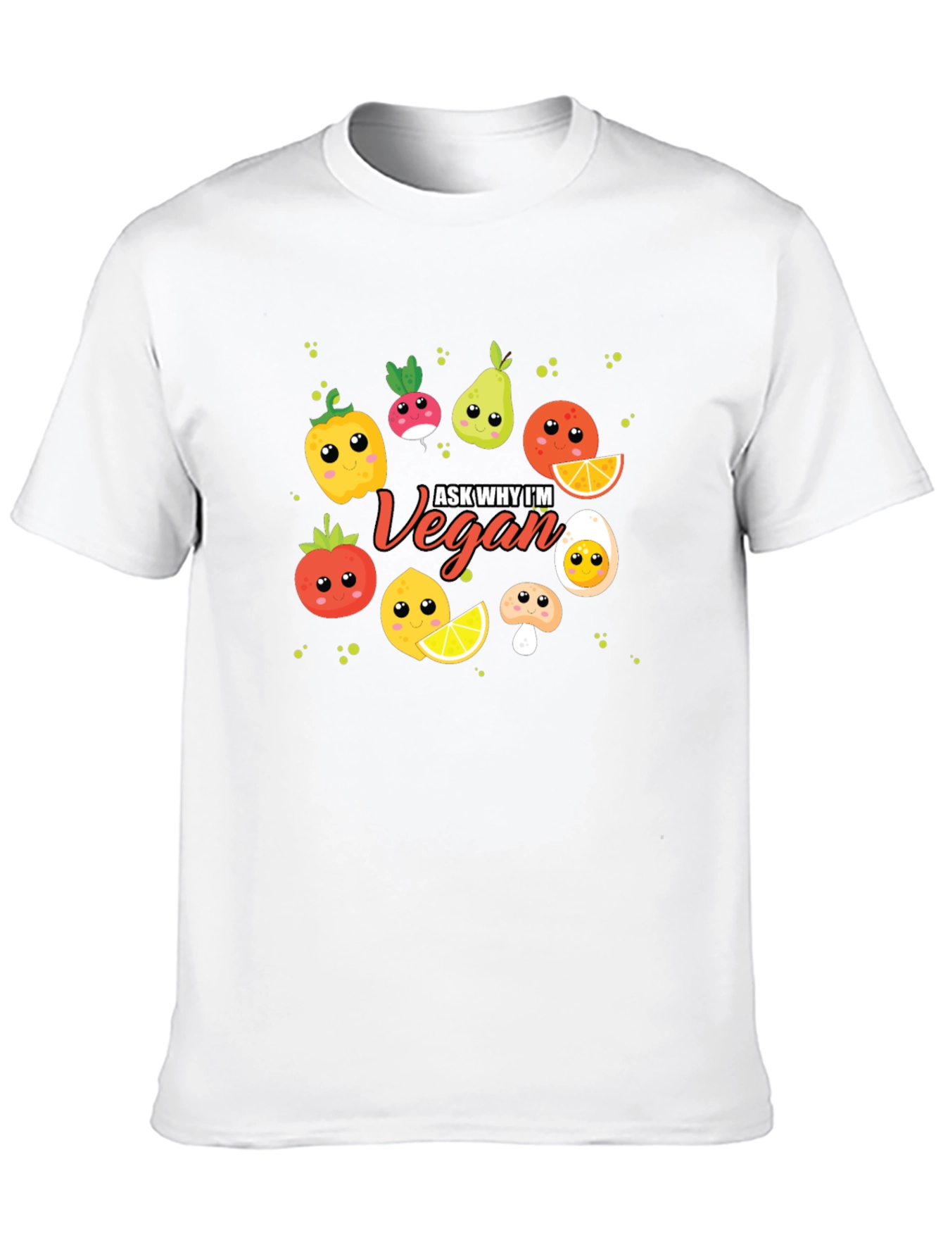 Black Ask Why I'm Vegan Funny Food T-Shirt view 10