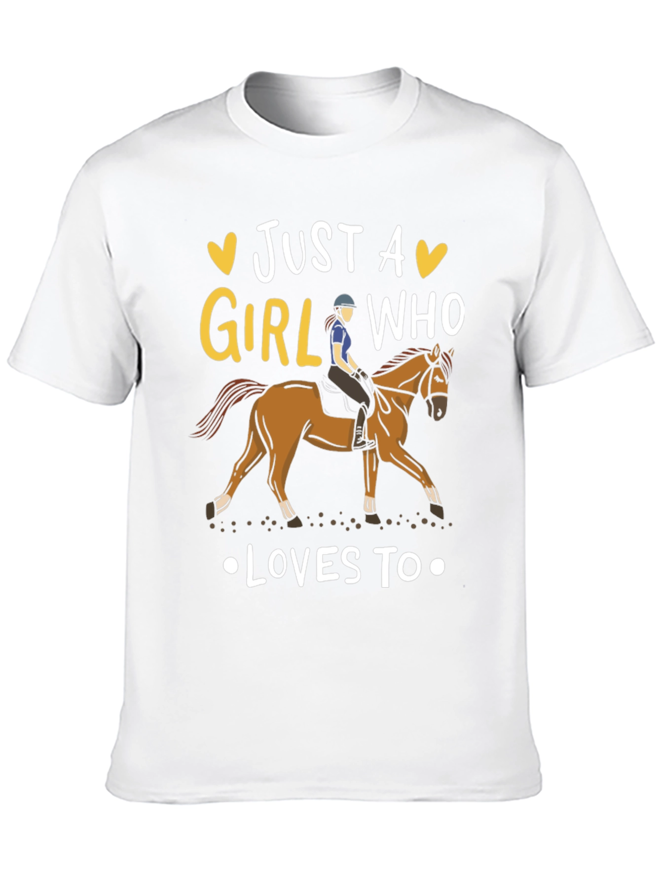 Black Just A Girl Who Loves Horses T-Shirt view 10