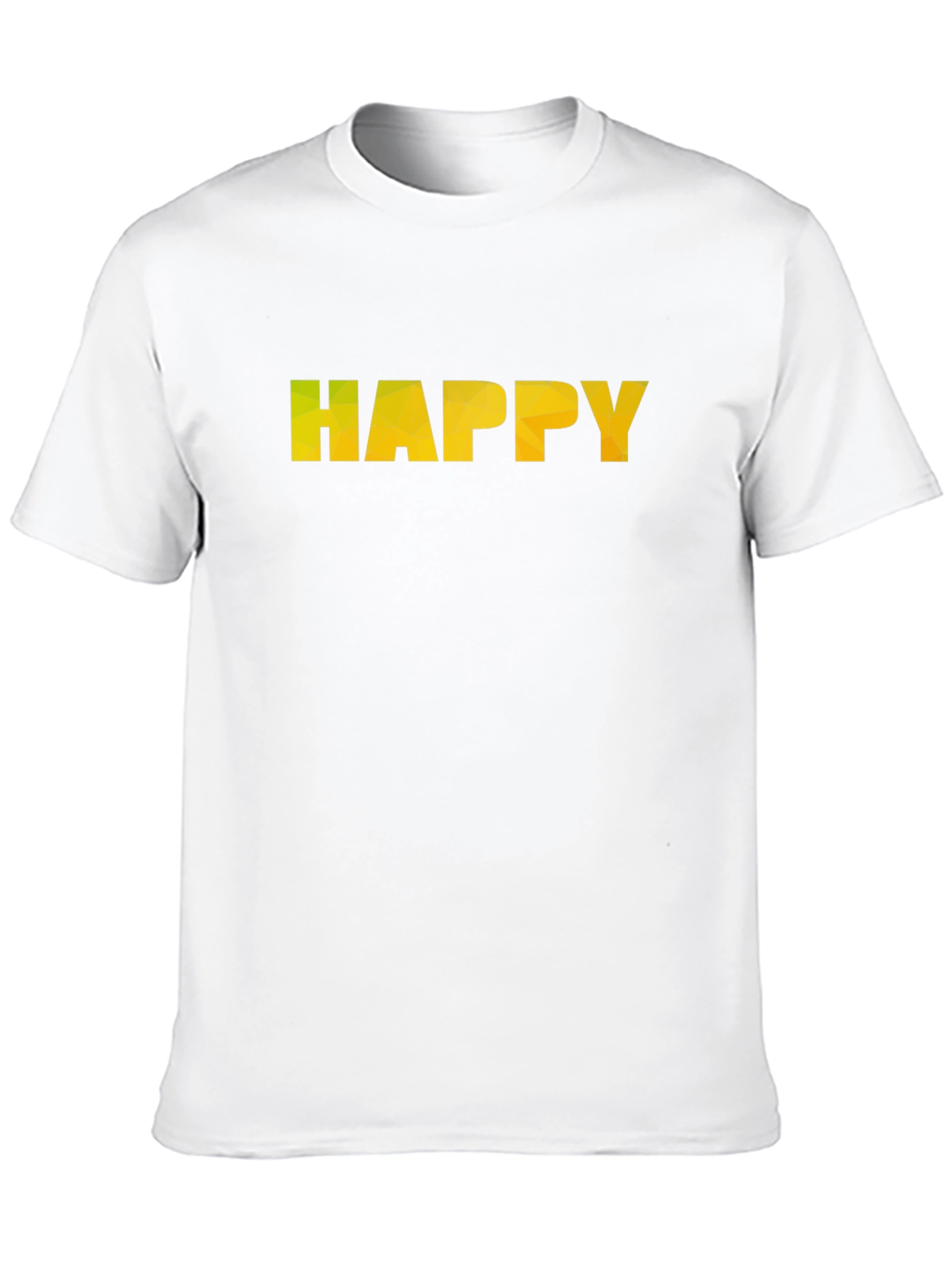 Black Geometric HAPPY Graphic Black T-Shirt view 10