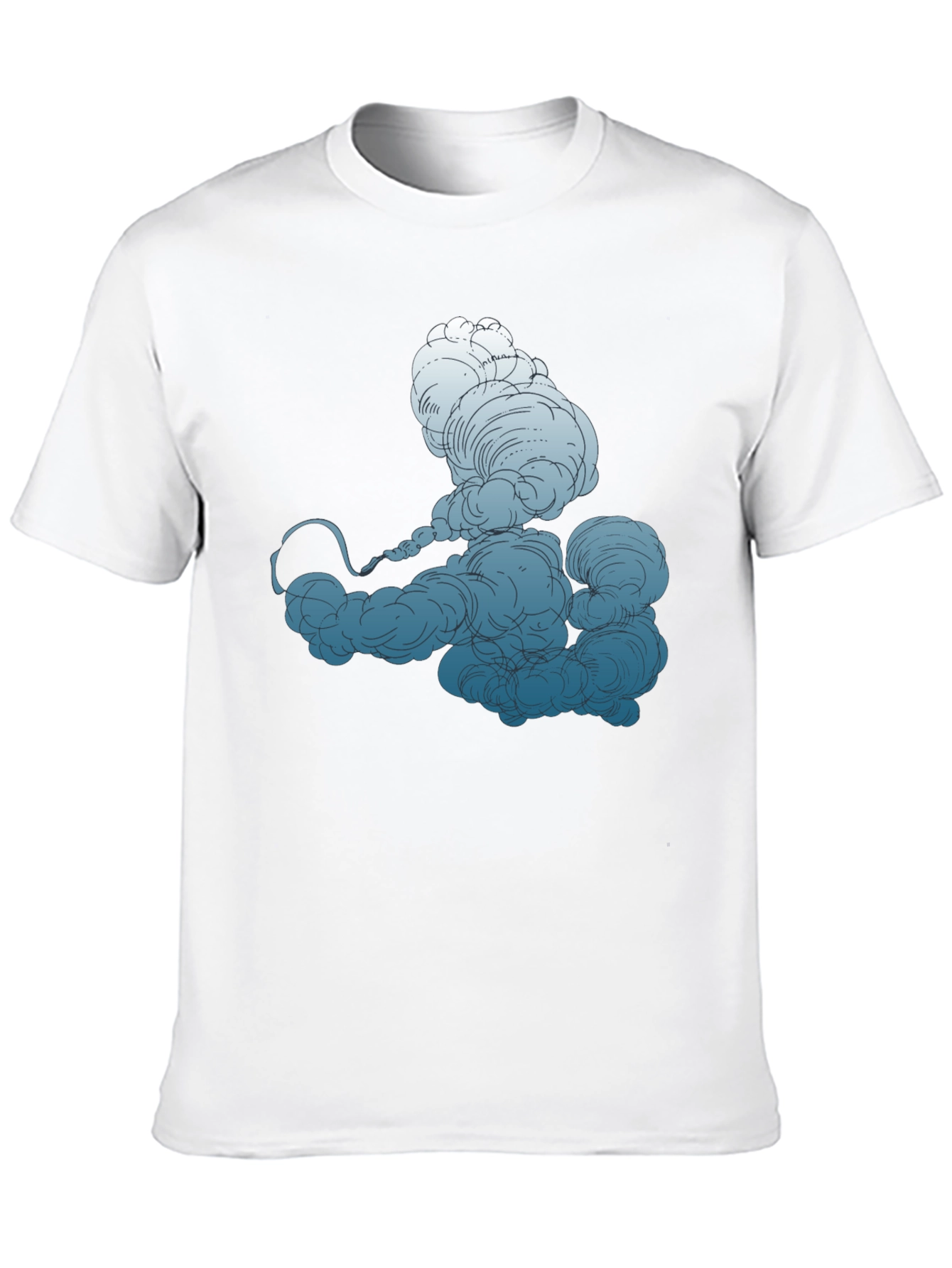 Black Smokey Cloud Graphic Tee - Cool Black T-Shirt view 10