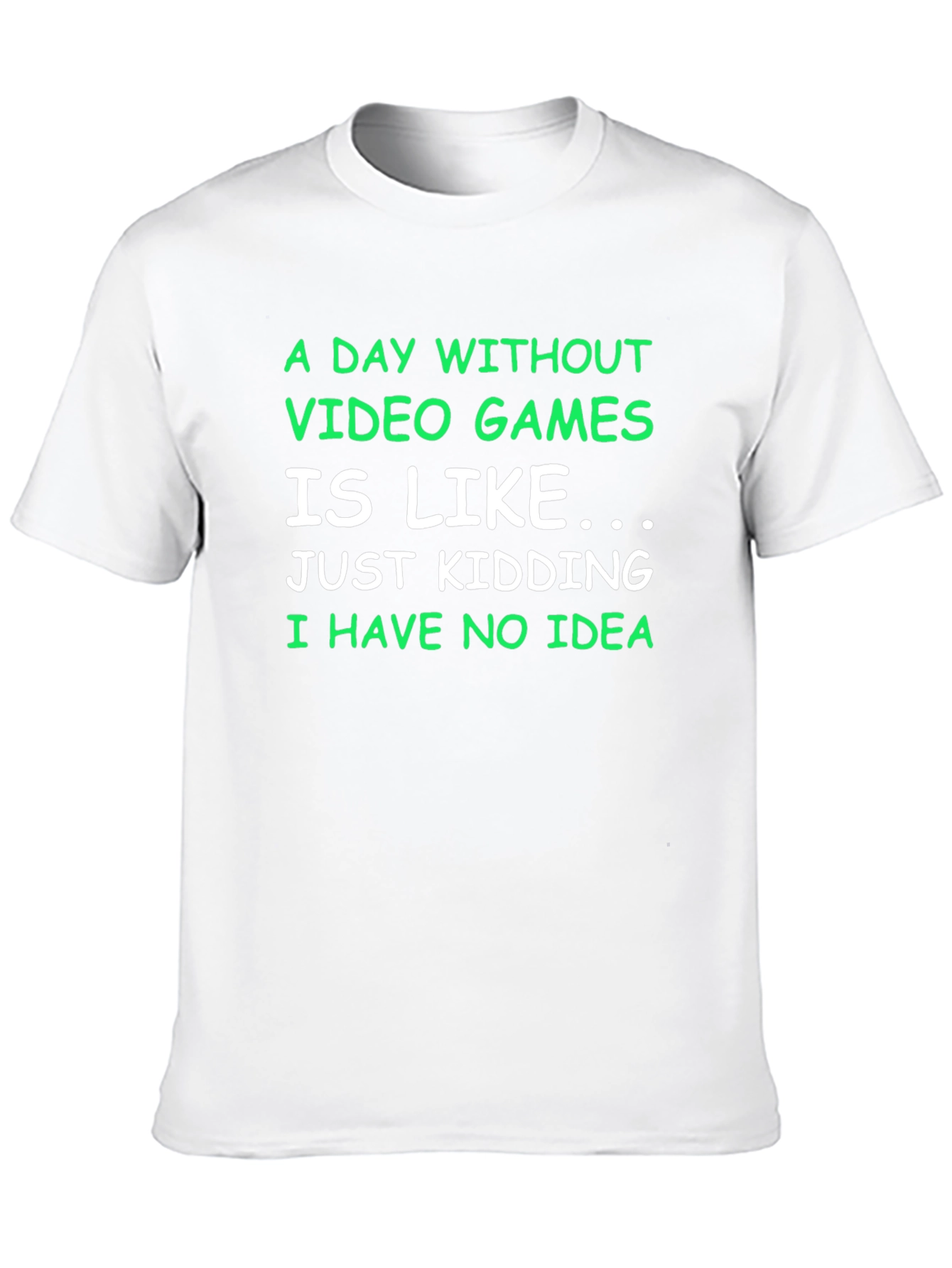 Black Funny Gamer T-Shirt - A Day Without Video Games view 10