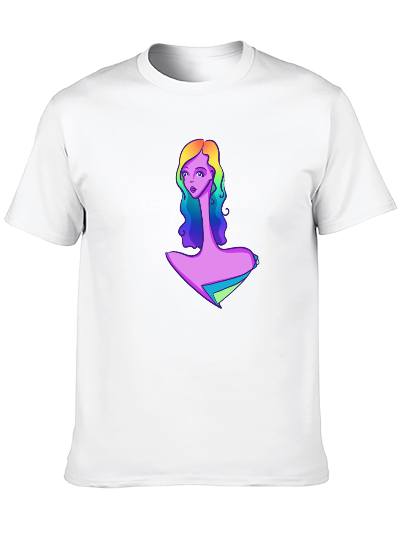 Black Rainbow Girl Graphic Black T-Shirt view 10