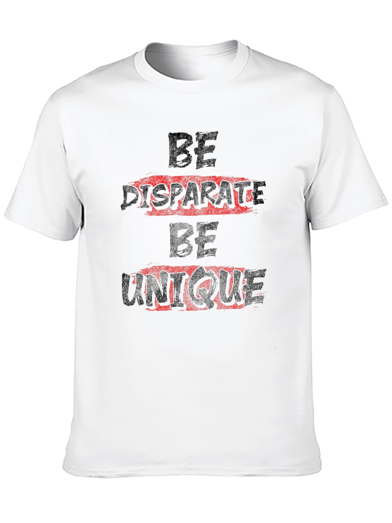 Black Be Disparate Be Unique Graphic Tee view 10
