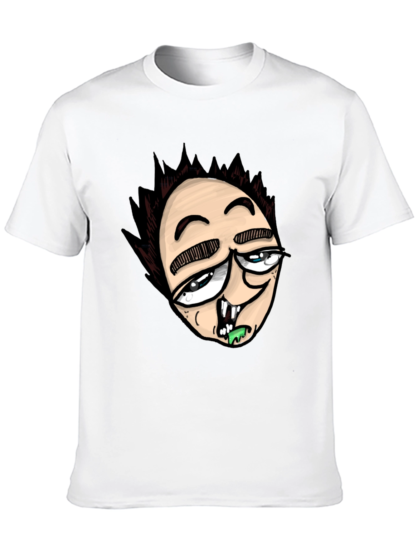 Black Cartoon Character Graphic Print Black T-Shirt view 10