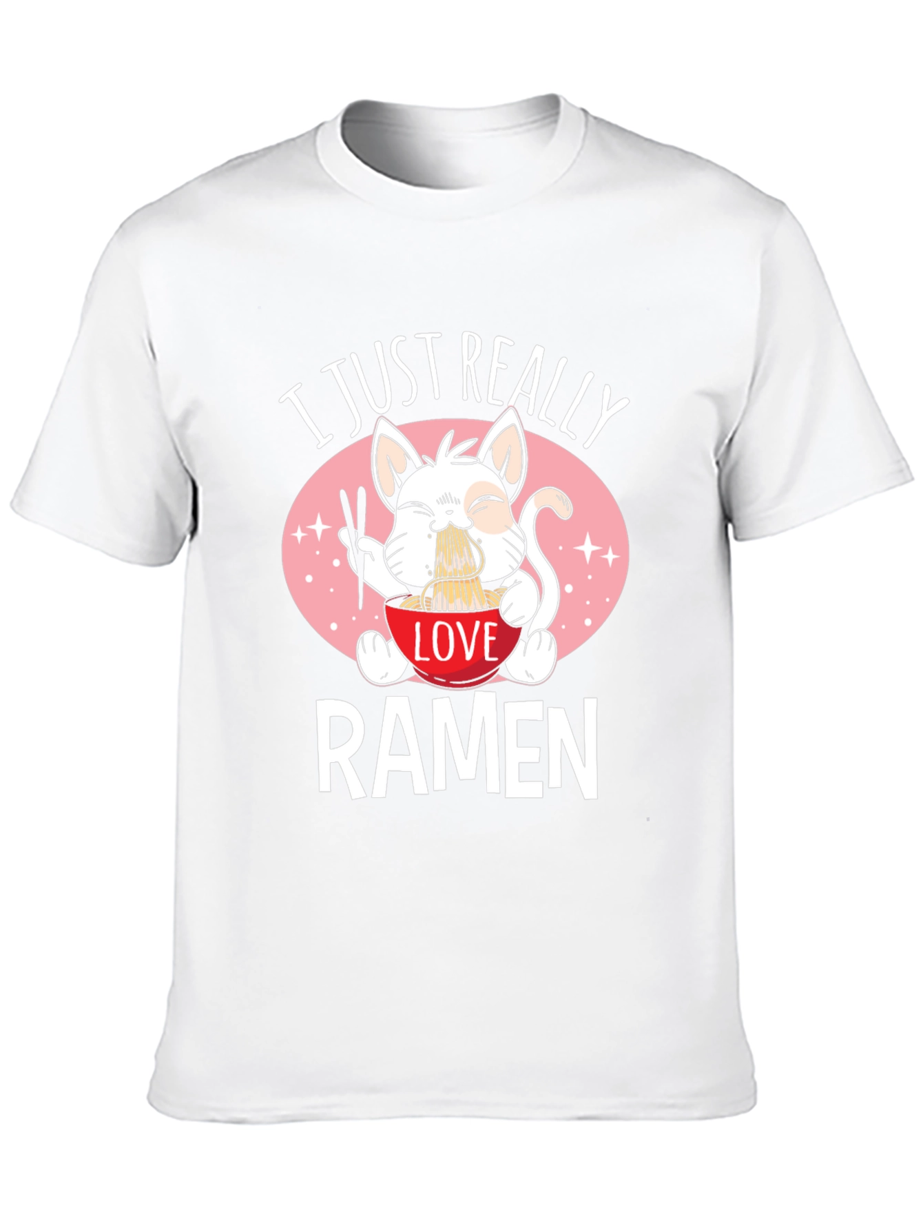 Black I Just Really Love Ramen Black T-Shirt view 10