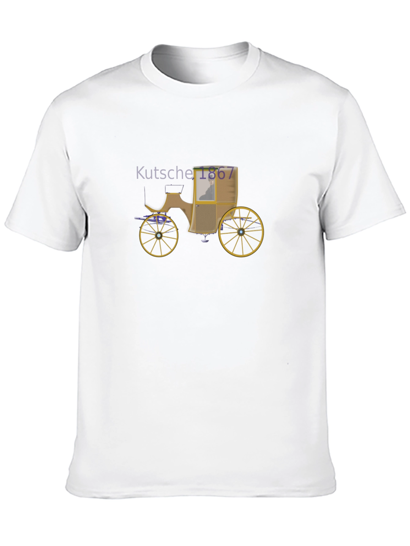 Black Vintage Carriage Graphic Tee - Classic Style view 10