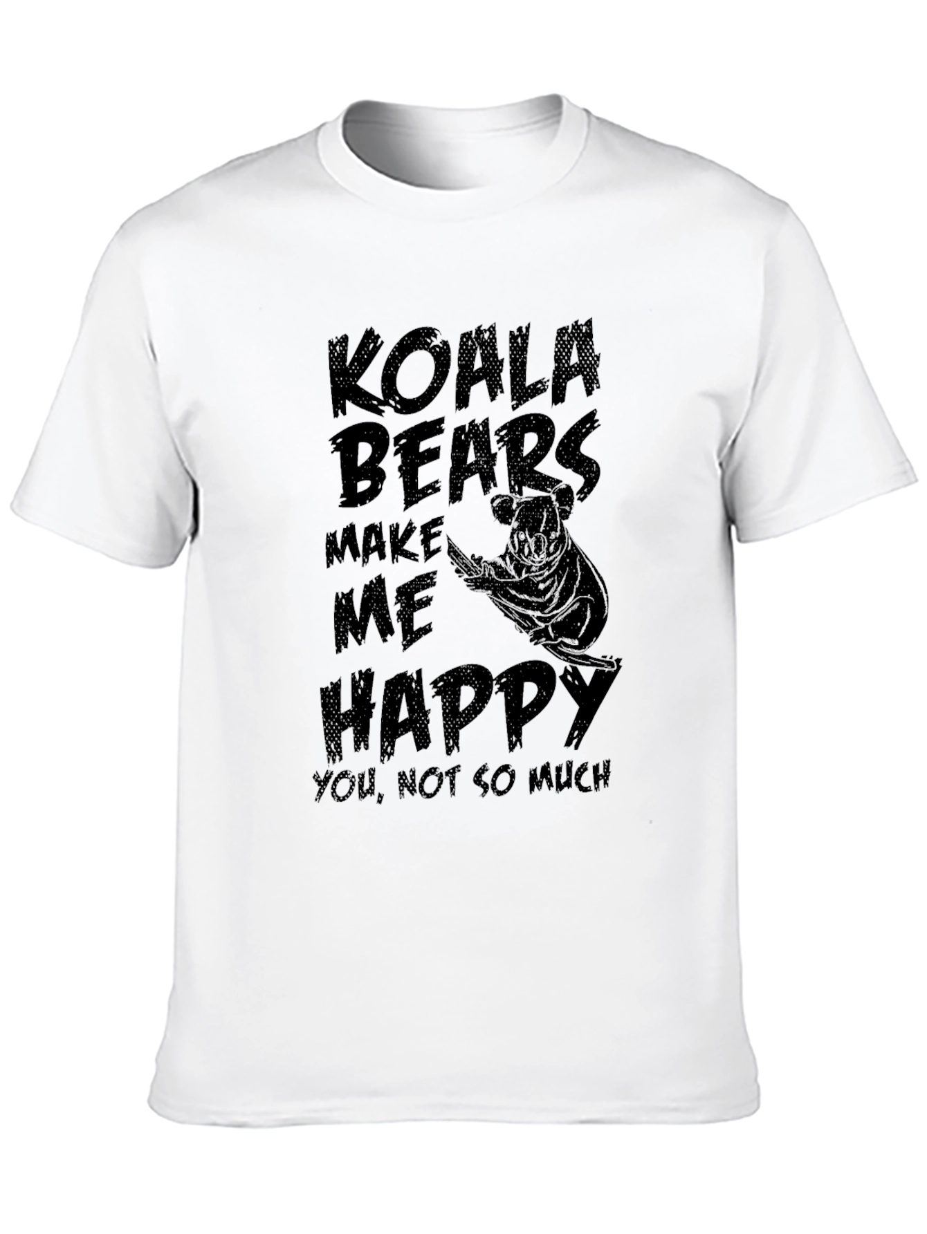 Black Koala Bears Make Me Happy Graphic T-Shirt view 10