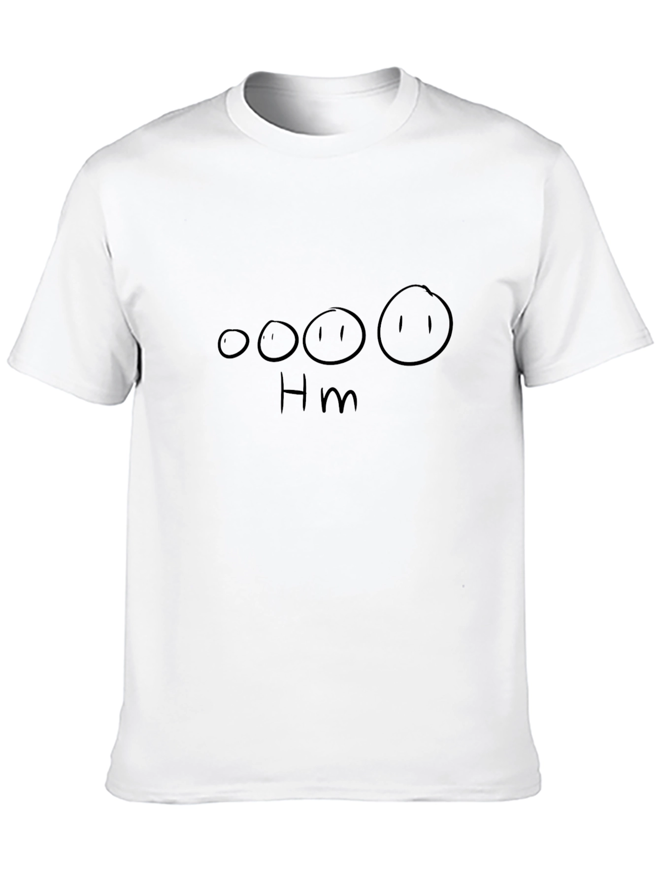 Black Funny Hm Smiley Face Black T-Shirt view 10