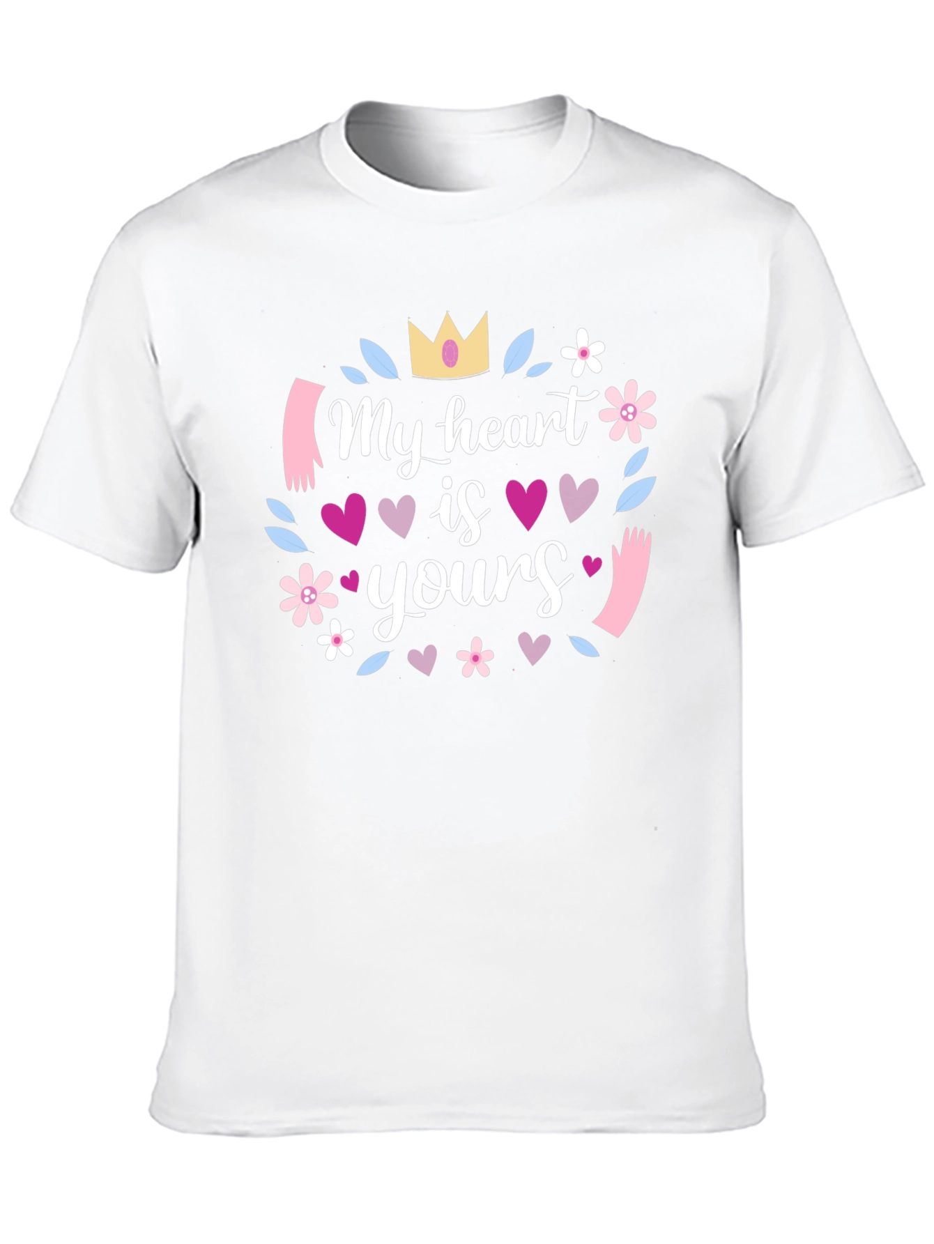 Black My Heart is Yours Graphic Tee - Black Cotton view 10