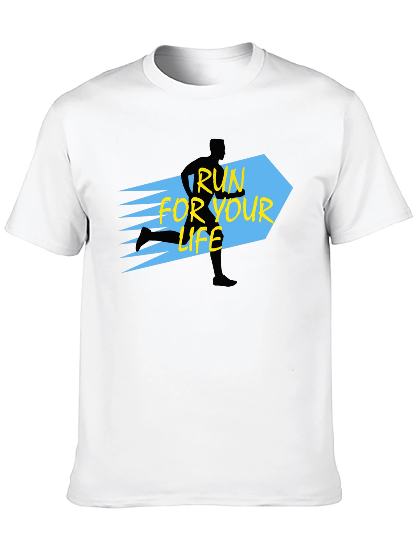 Black Run For Your Life Black Graphic Tee view 10