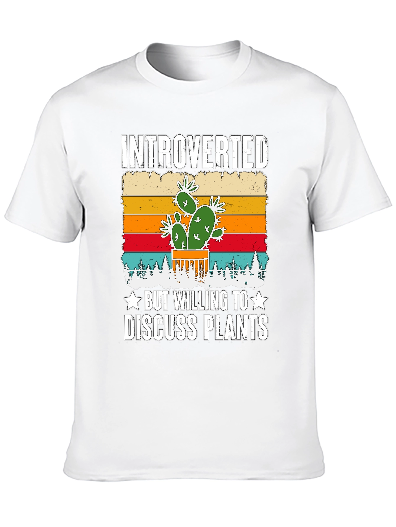 Black Introverted Plant Lover Graphic T-Shirt view 10