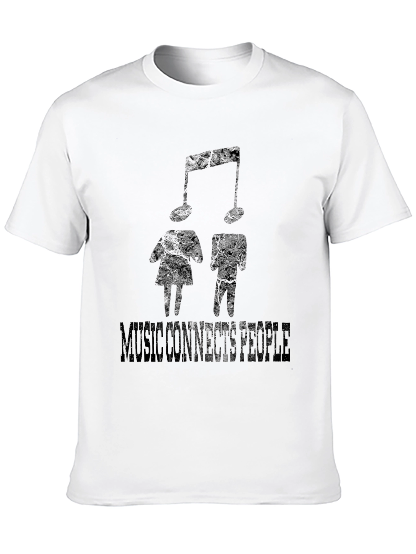Black Music Connects People Black Graphic T-Shirt view 10