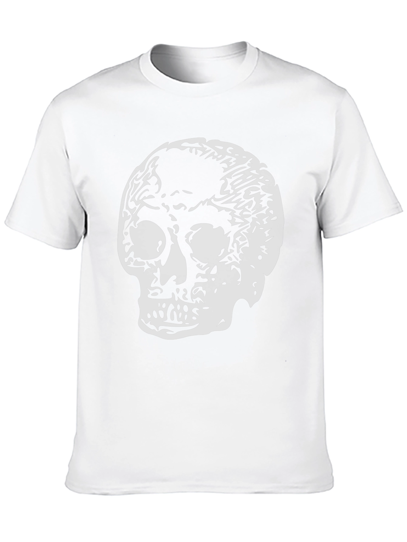 Black Skull Graphic Print Crew Neck T-Shirt view 10