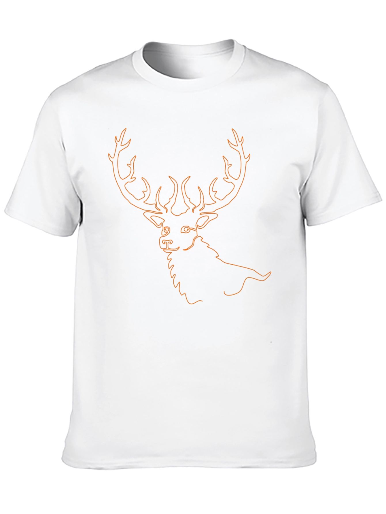 Black Deer Outline Graphic Tee - Black Crew Neck view 10