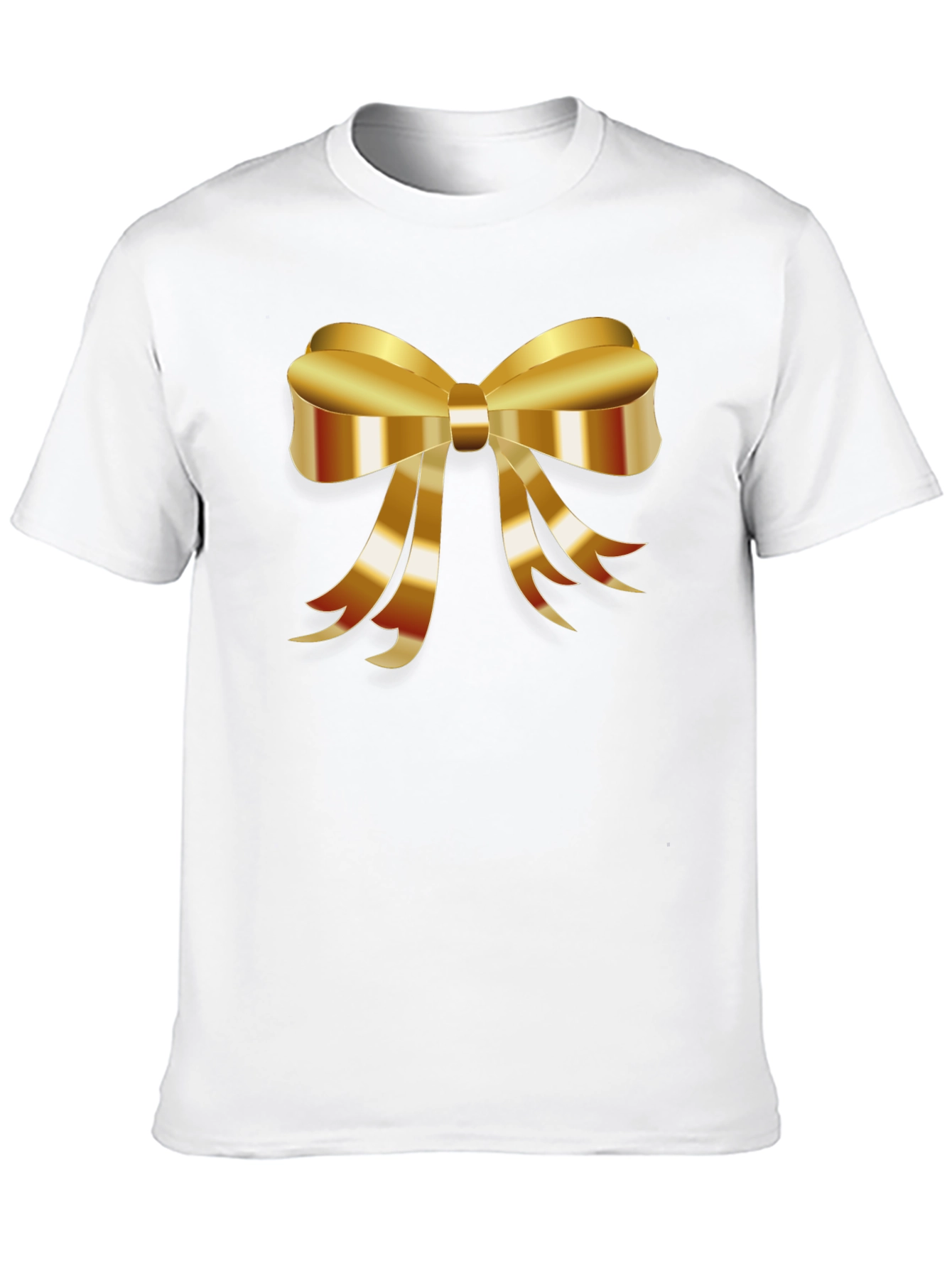 Black Gold Bow Graphic Tee - Stylish Black T-Shirt view 10