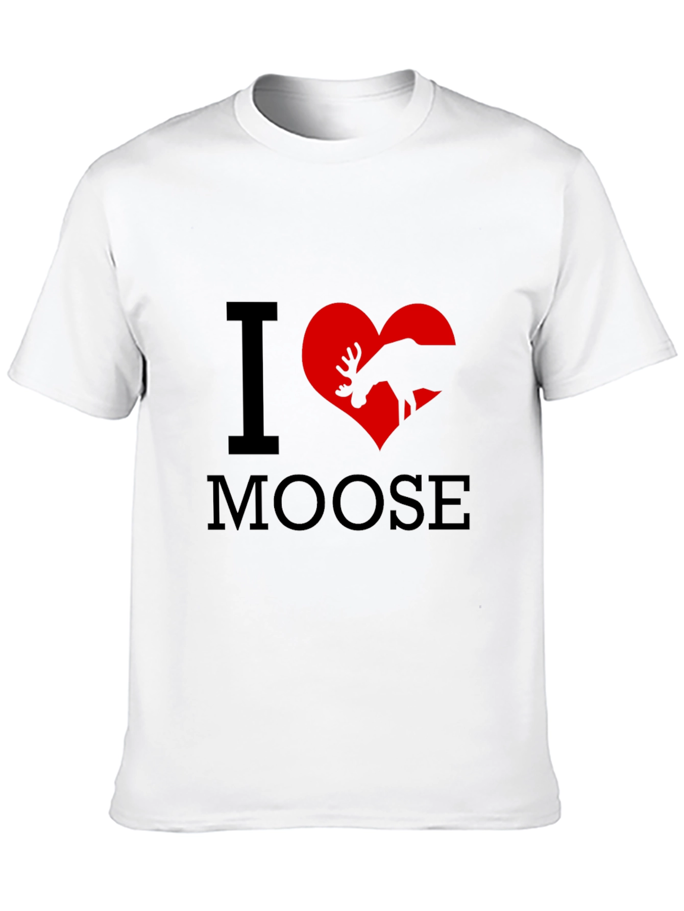 Black I Love Moose Graphic Tee - Black view 10