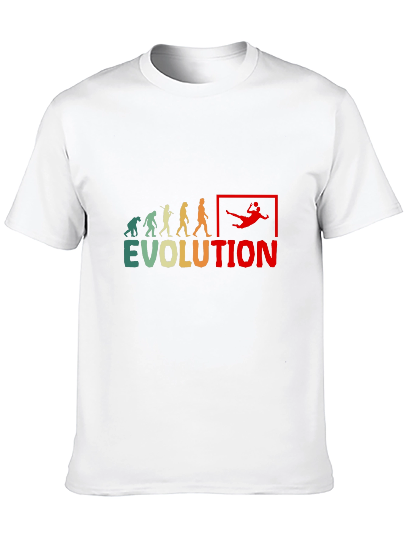 Black Evolution Handball Graphic Tee - Funny Sports T-Shirt view 10