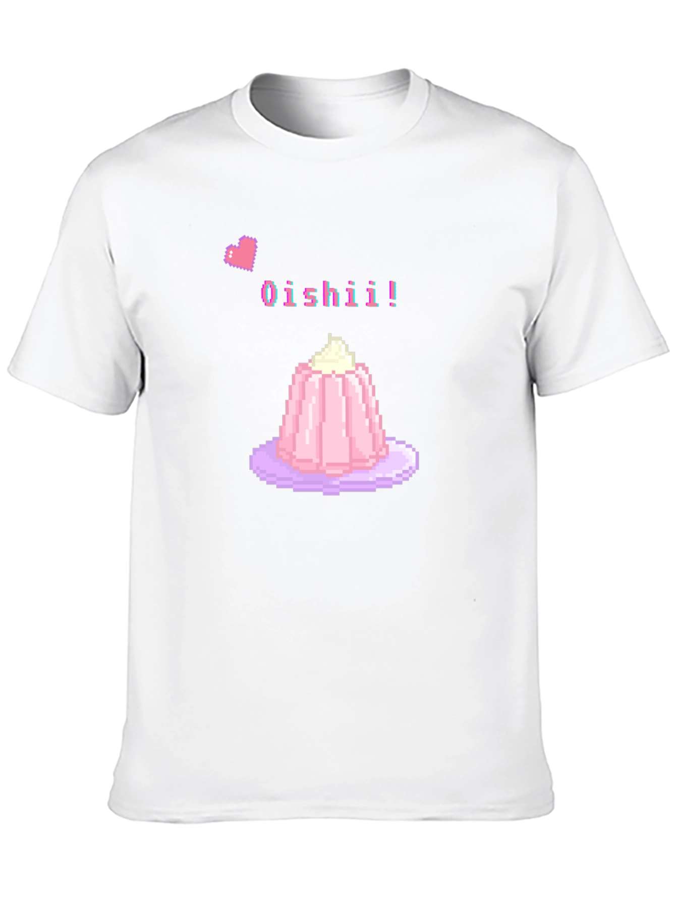 Black Oishii! Pixel Dessert T-Shirt view 10