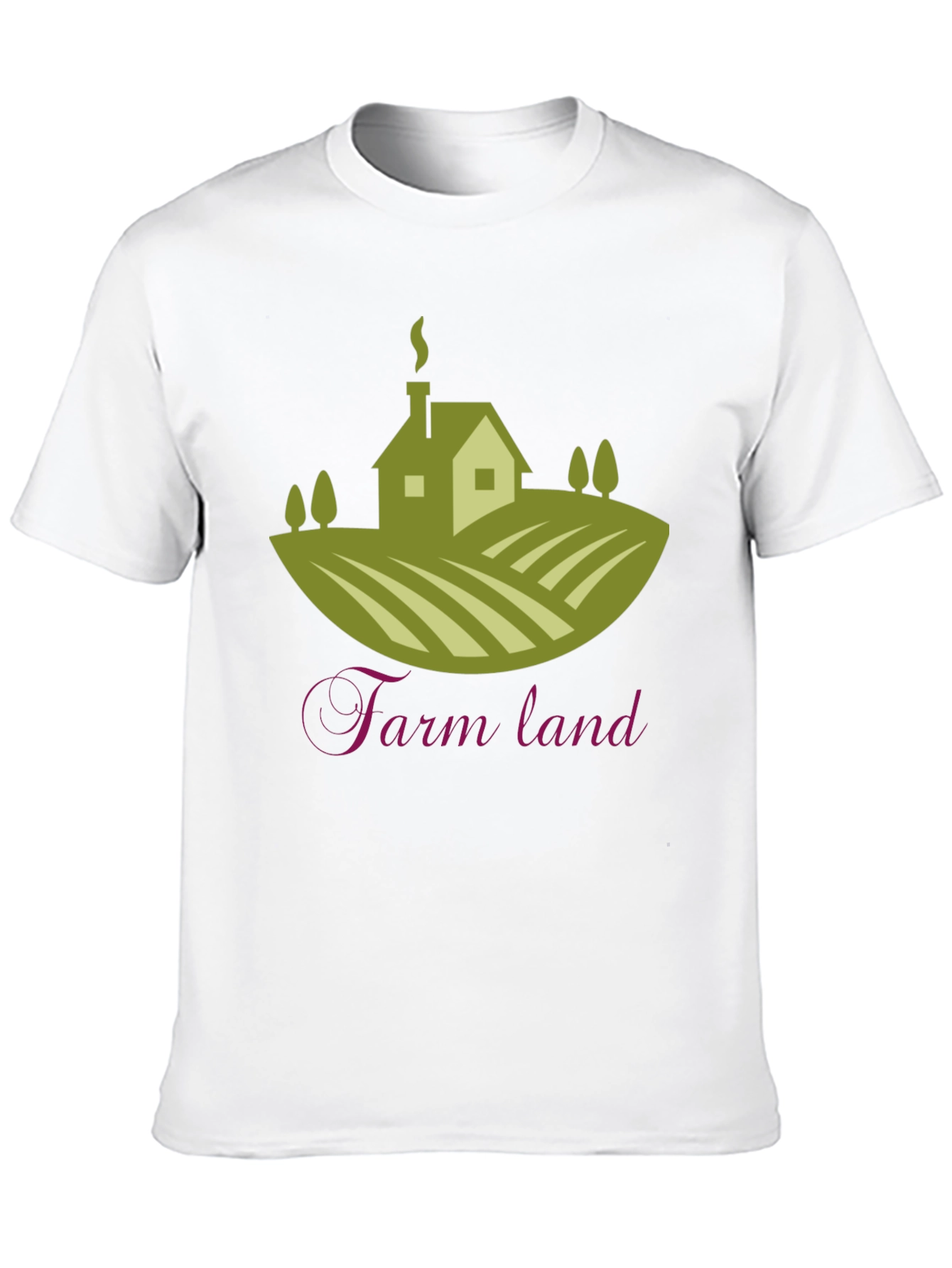 Black Farm Land Graphic T-Shirt | Classic Crew Neck Tee view 10