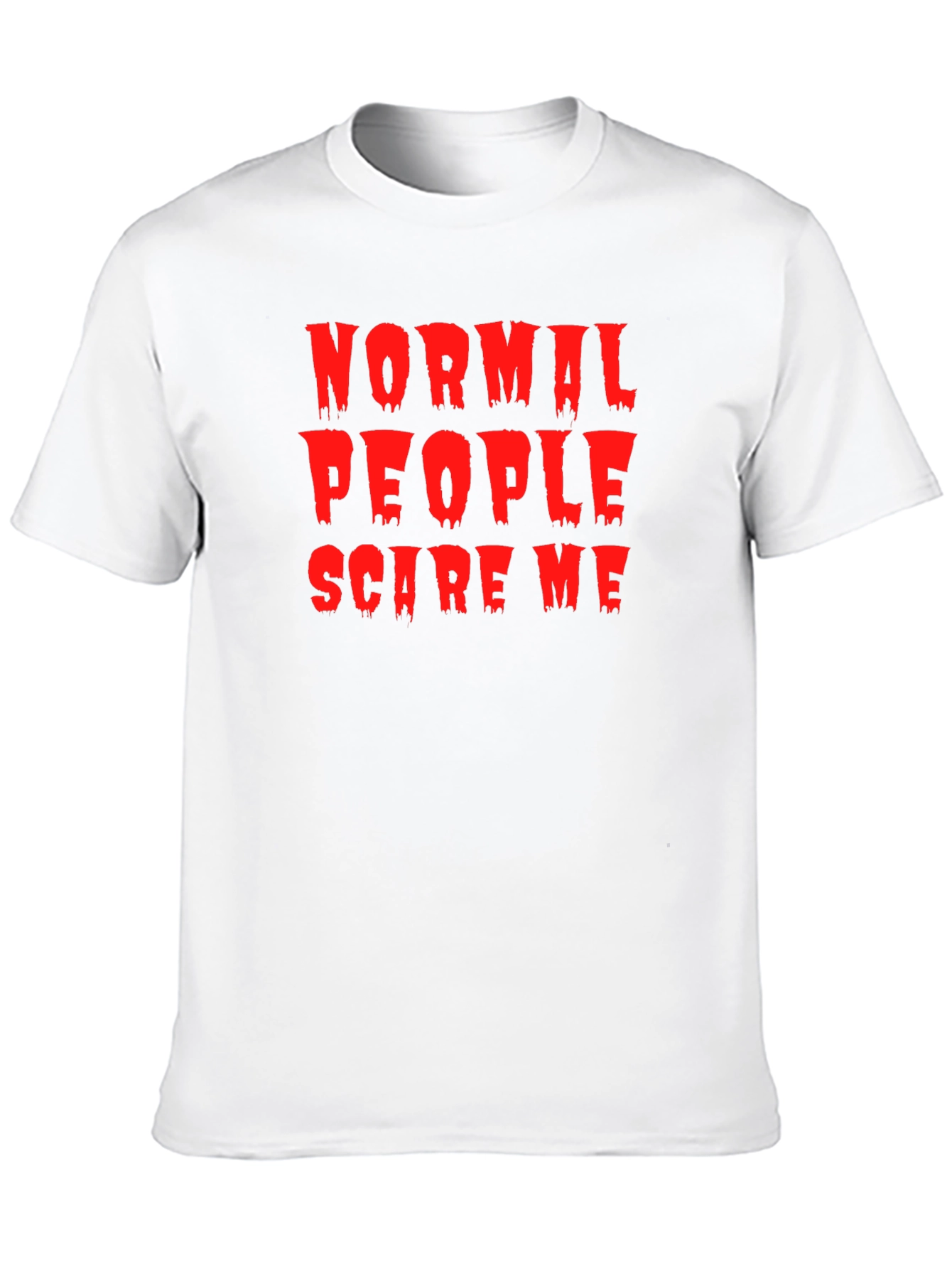 Black Normal People Scare Me T-Shirt - Halloween Tee view 10