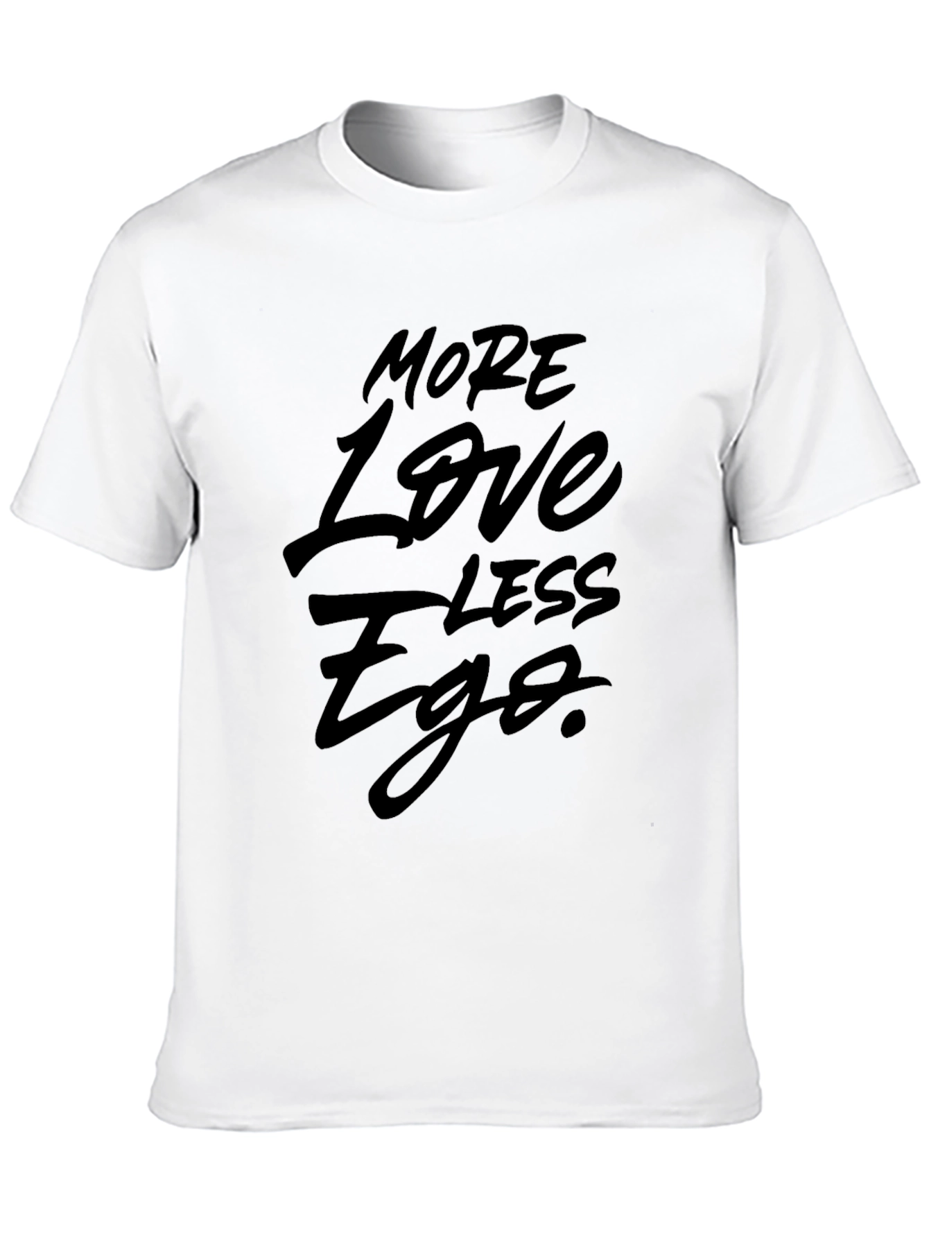 Black More Love Less Ego Graphic T-Shirt - Black view 10