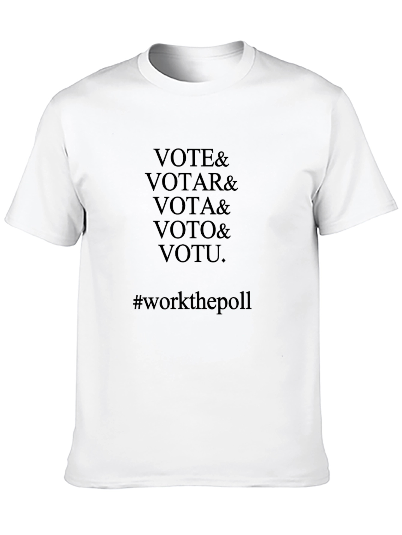 Black Vote in Multiple Languages Black Graphic Tee view 10