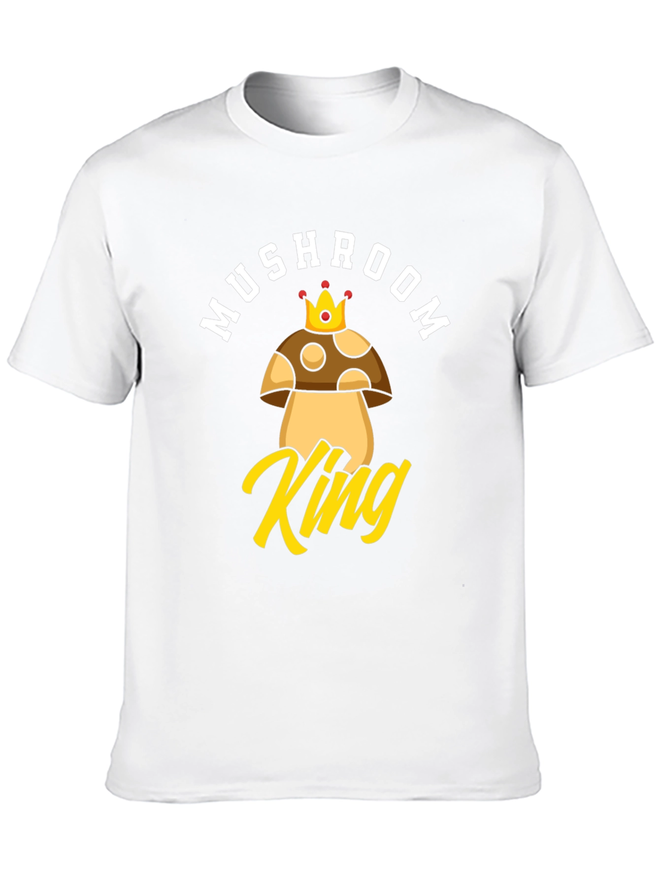 Black Mushroom King Graphic T-Shirt - Funny Novelty Tee view 10