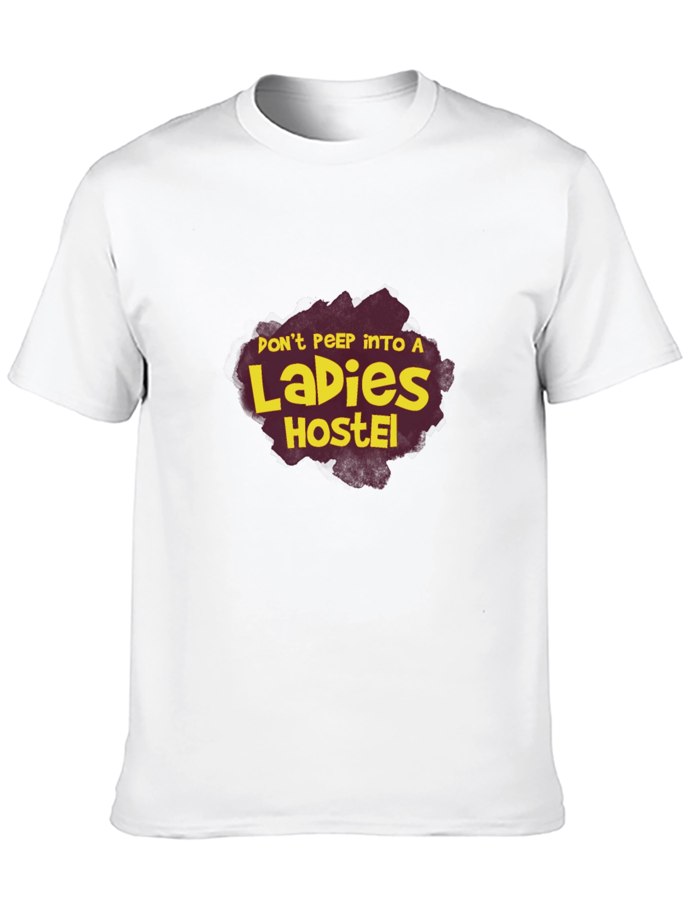 Black Don't Peep Ladies Hostel Graphic Tee view 10