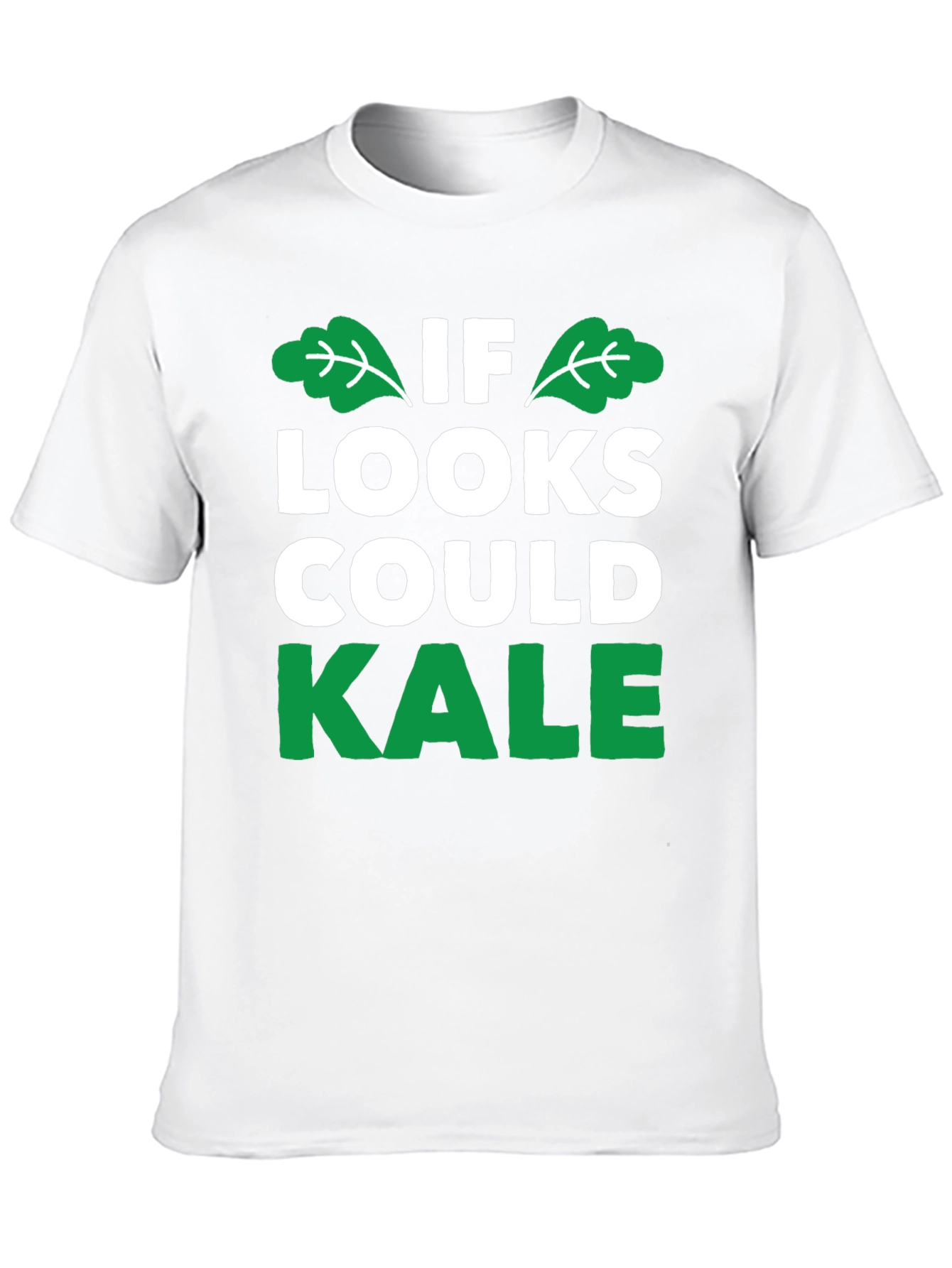 Black Funny Vegan T-Shirt: If Looks Could Kale view 10