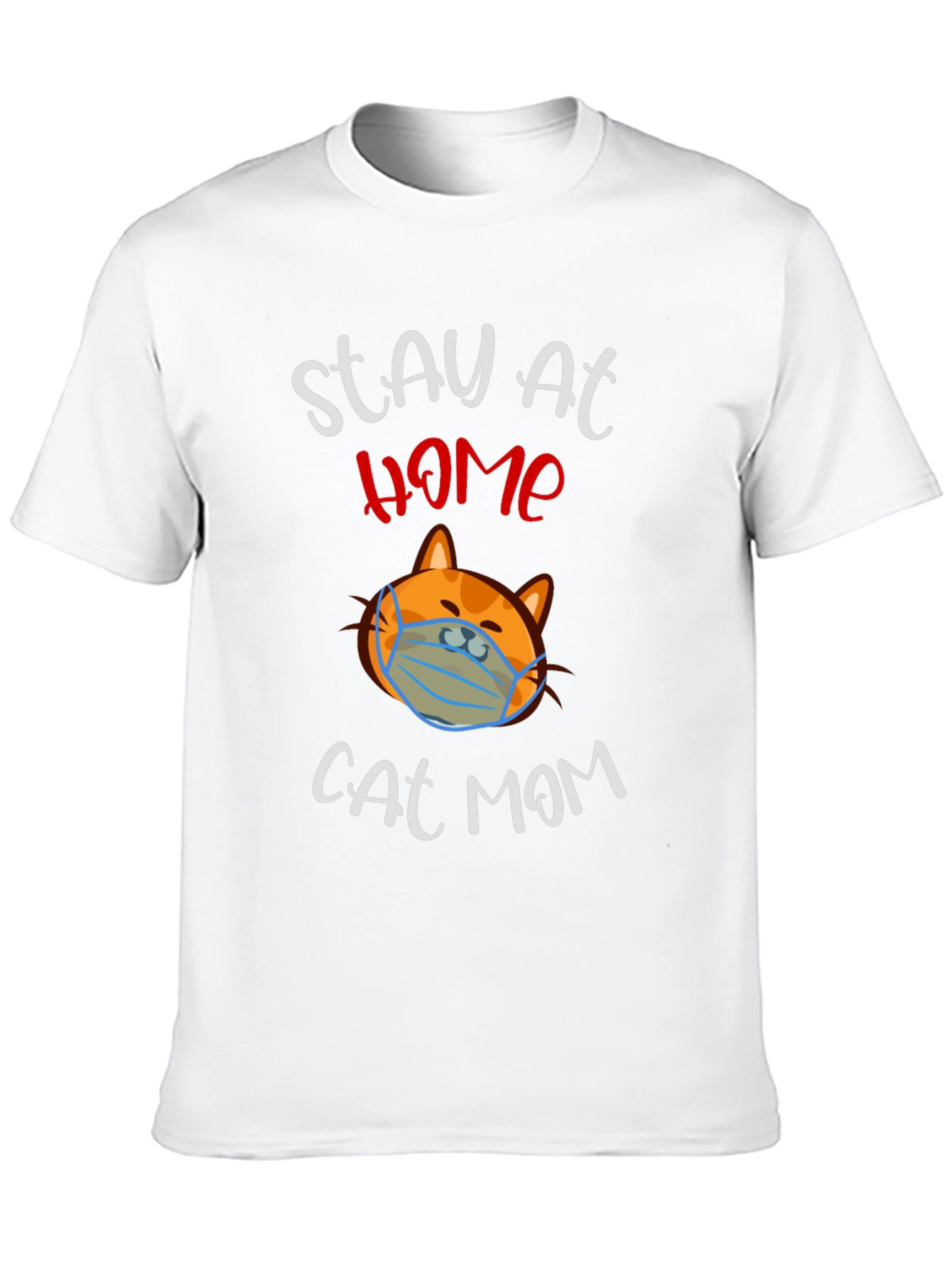 Black Stay at Home Cat Mom T-Shirt view 10