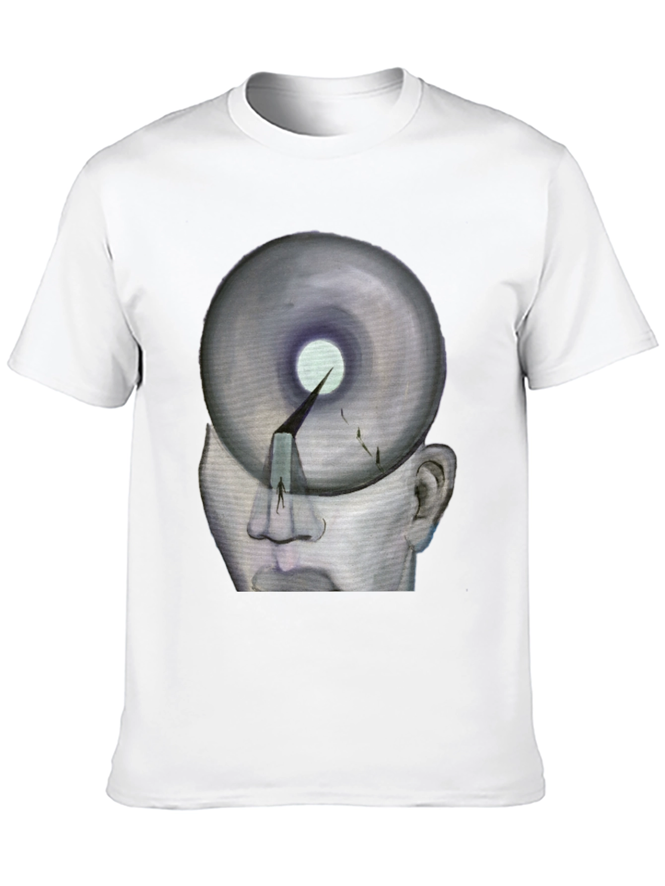 Black Surreal Head Graphic T-Shirt view 10