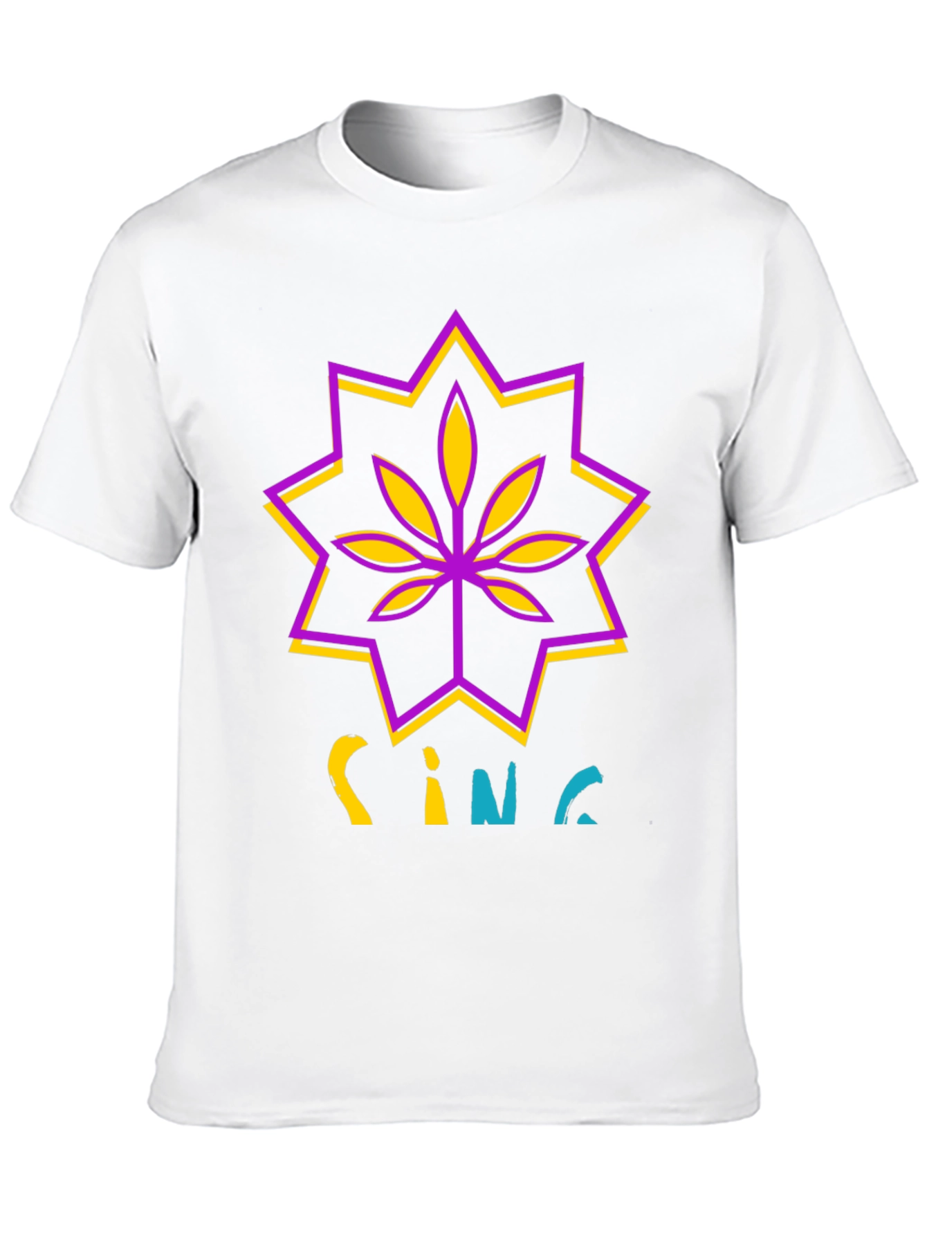 Black Stylish Black T-Shirt with Cannabis-Inspired Graphic Print view 10