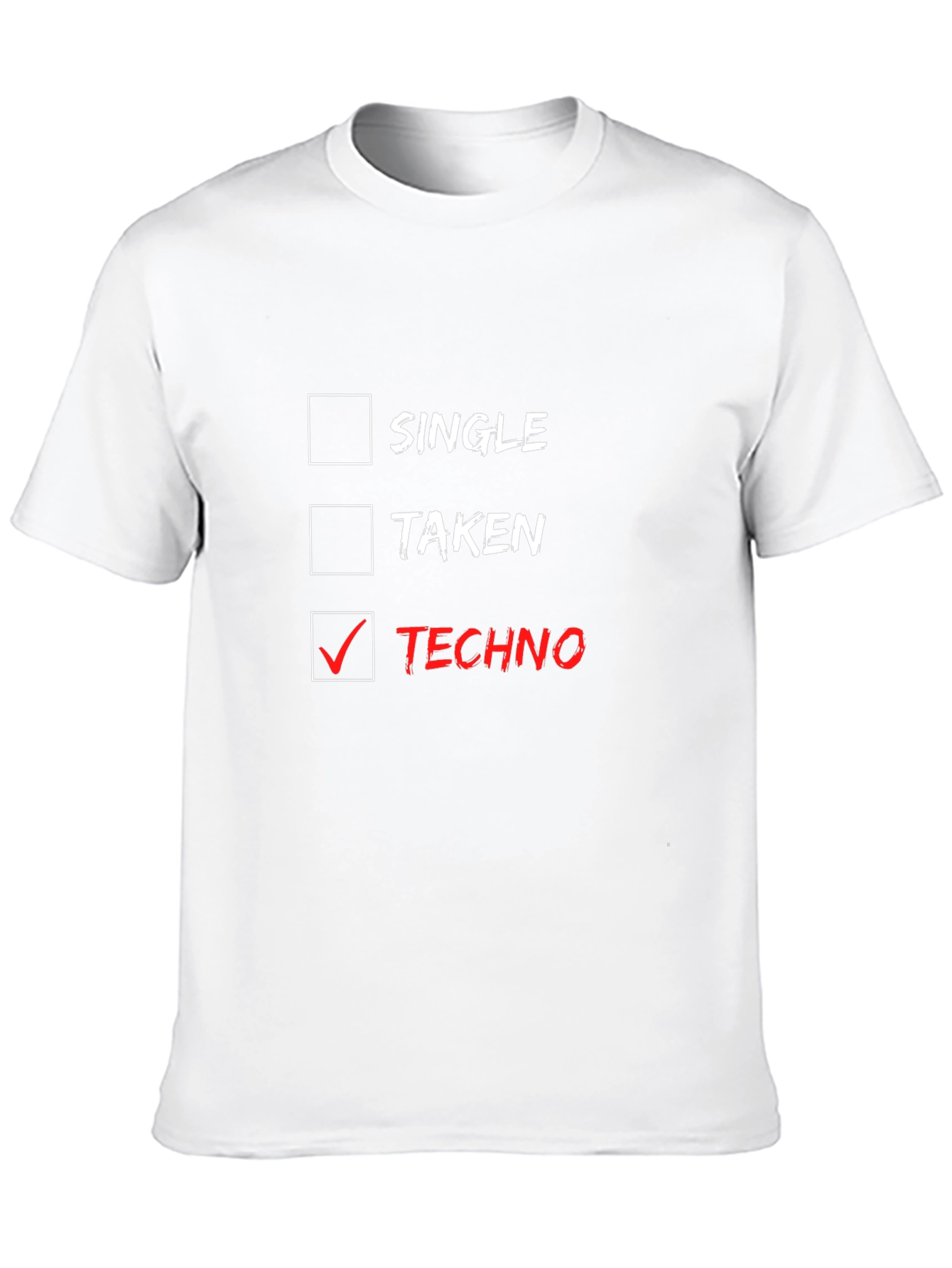 Black Techno Music Lover T-Shirt - Single, Taken, Techno Choice view 10