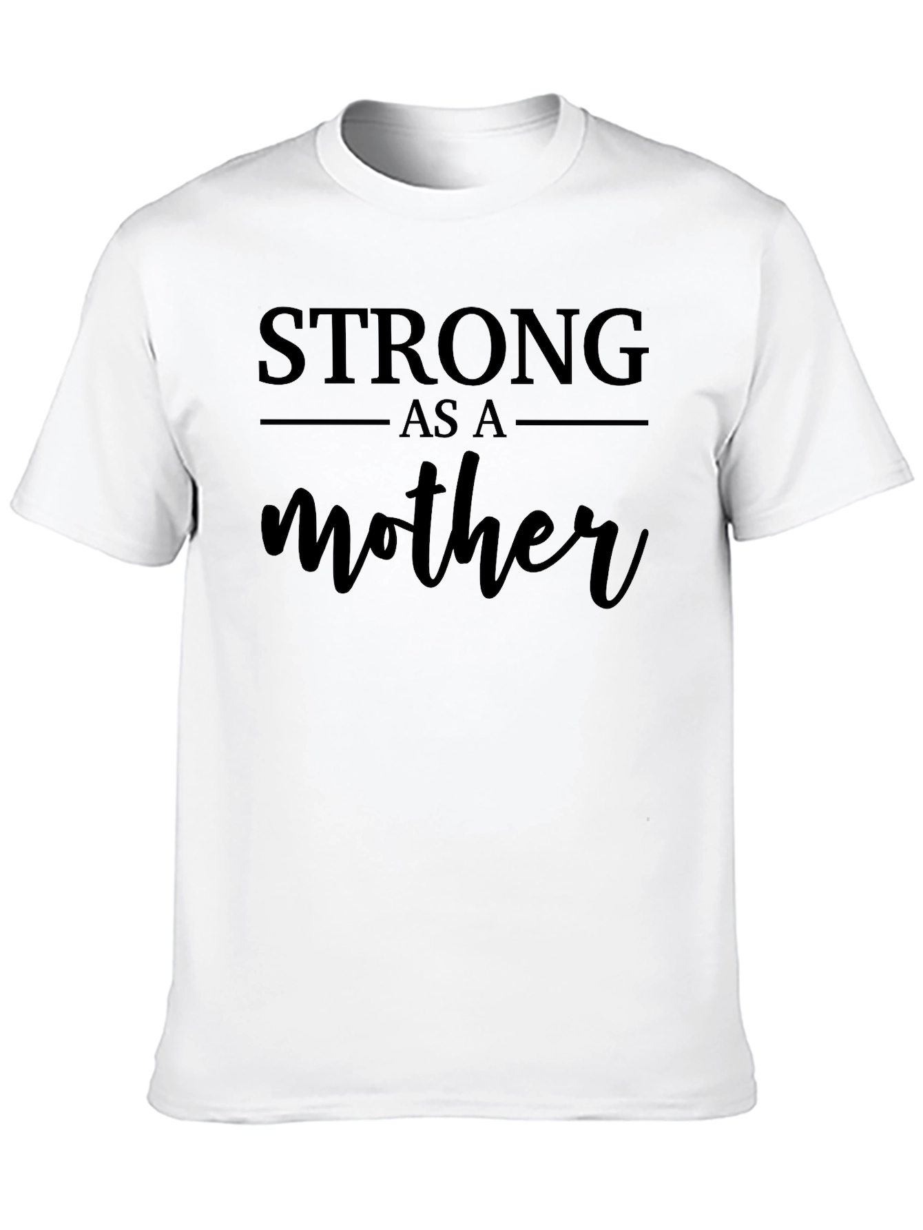 Black Strong As A Mother T-Shirt - Black view 10