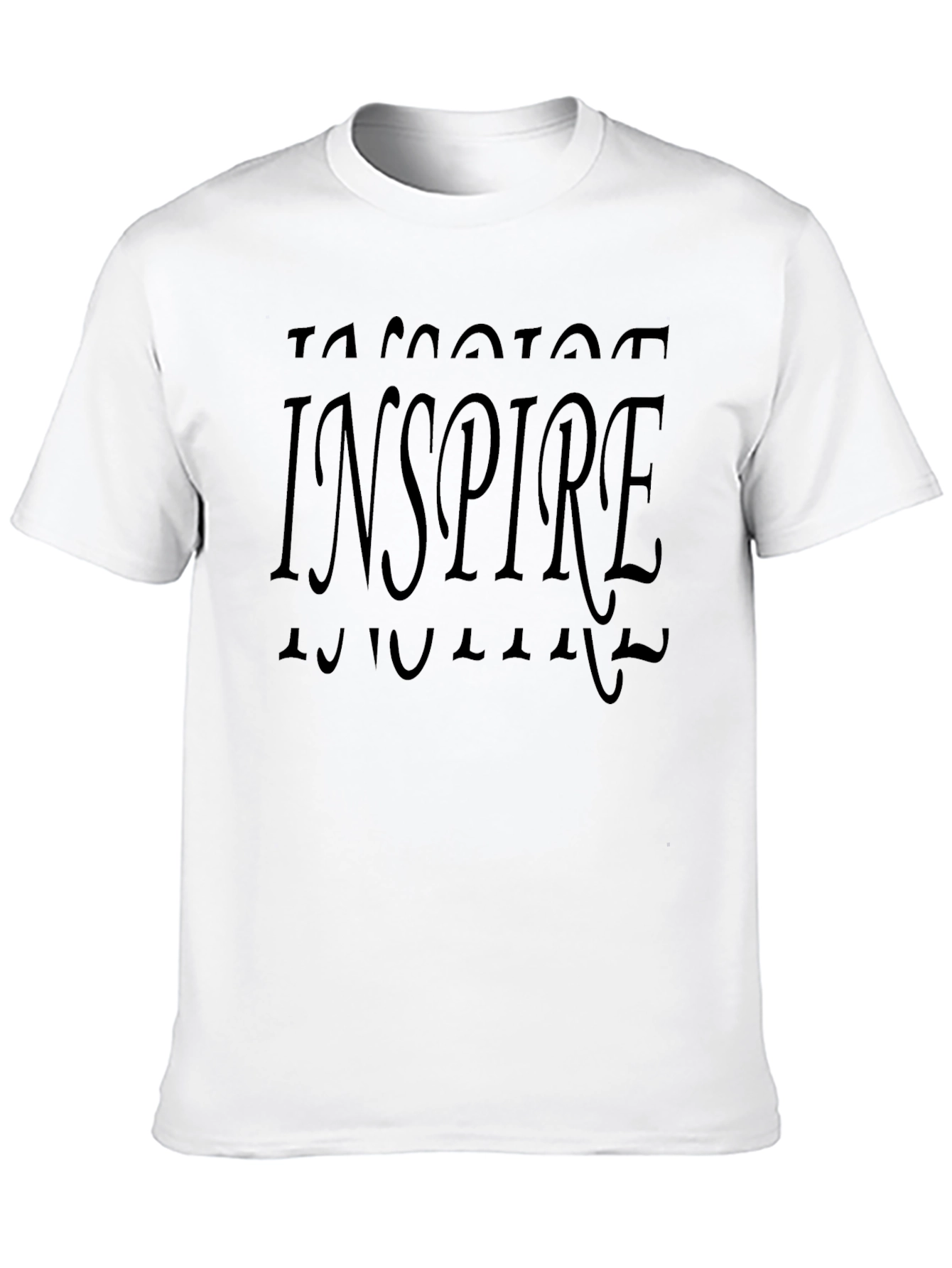 Black Inspire Graphic Print Crew Neck T-Shirt view 10