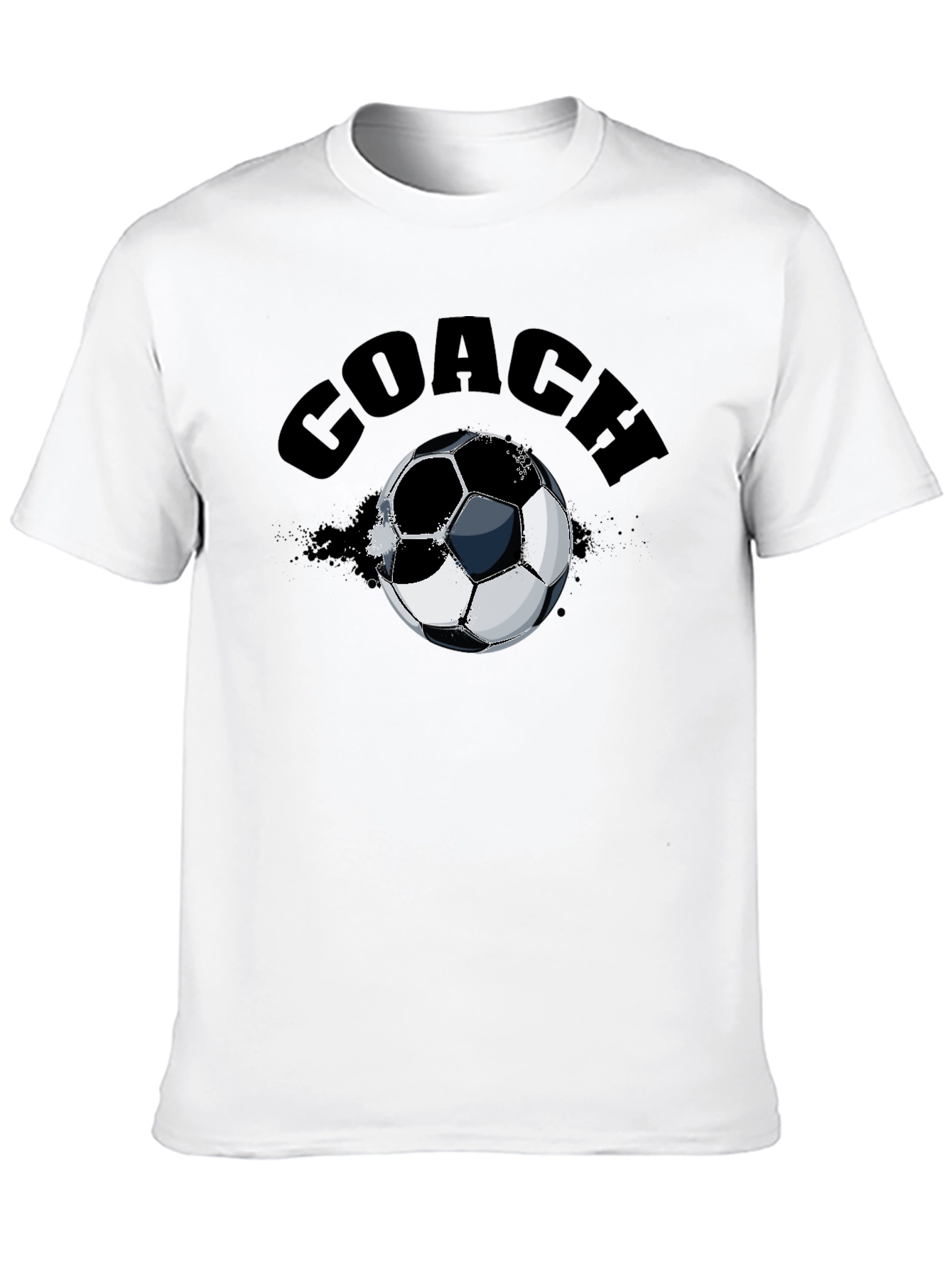 Black Coach Soccer Ball T-Shirt view 10