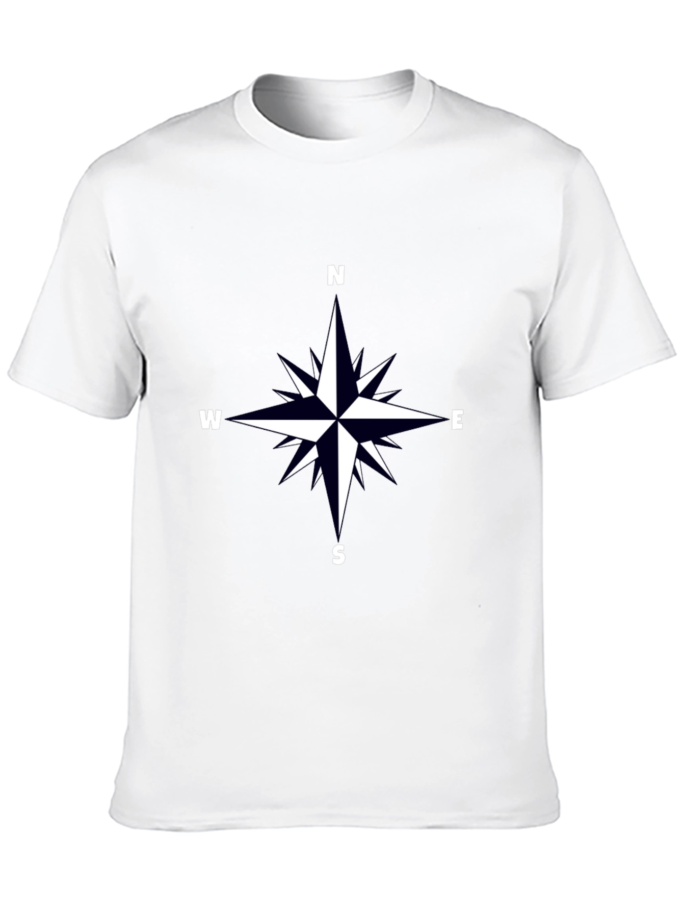 Black Compass Rose Graphic Tee - Black view 10