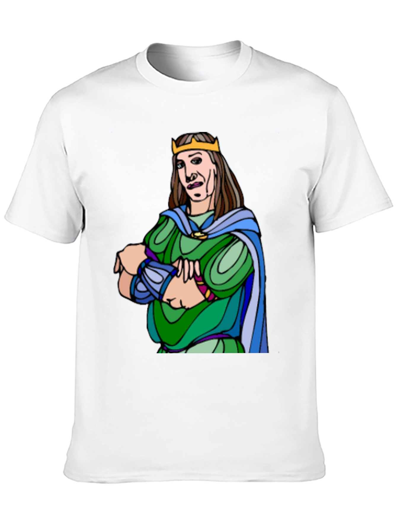 Black King Cartoon Graphic Tee - Black view 10