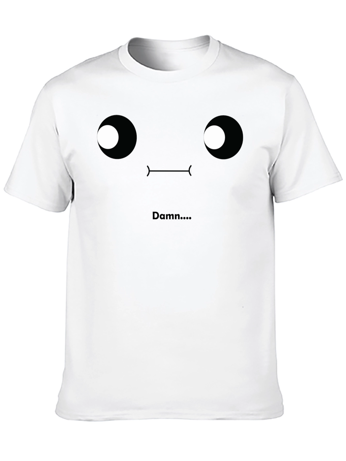 Black Damn T-Shirt - Funny Face Graphic Tee - Black view 10