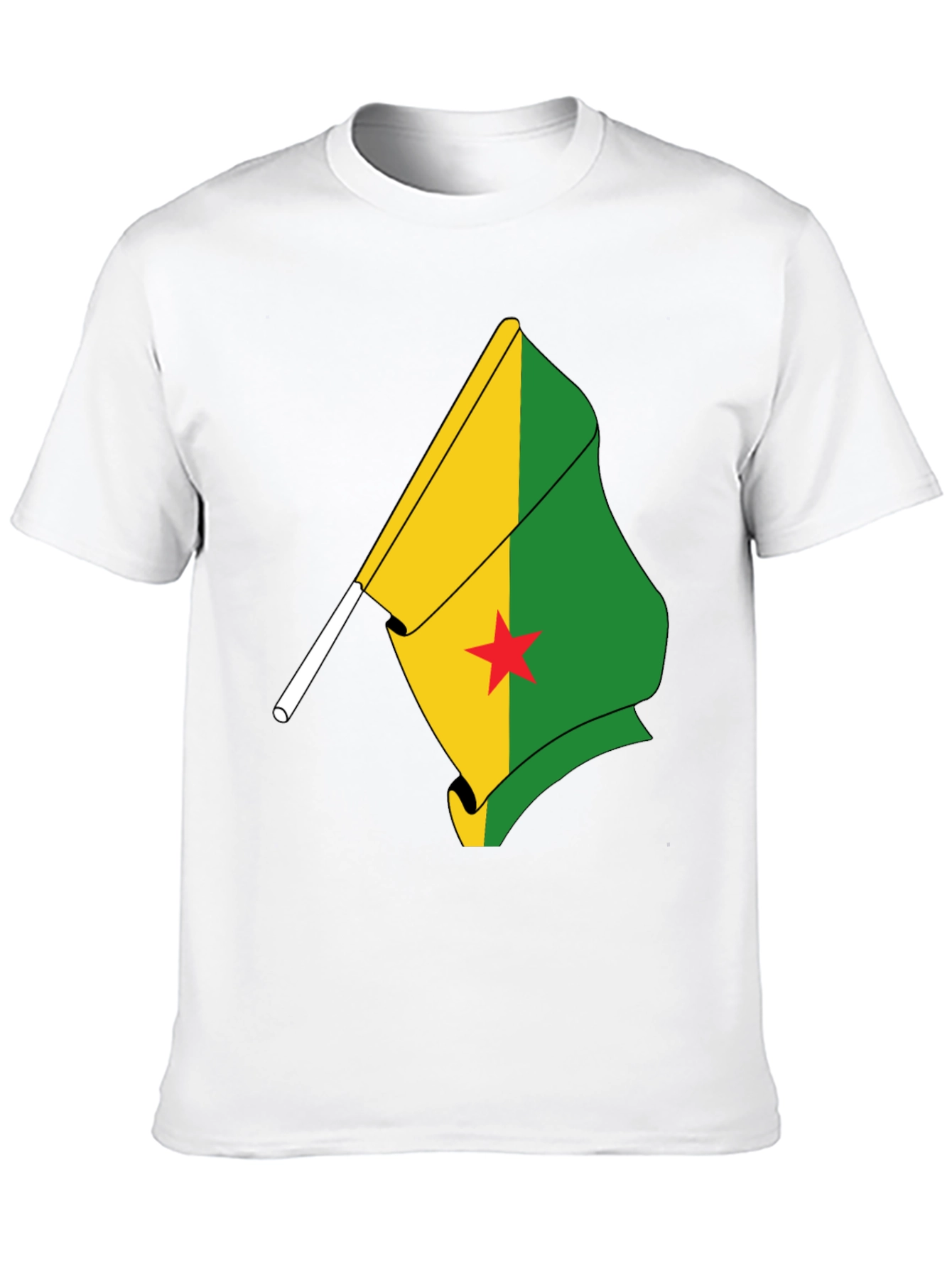 Black French Guiana Flag T-Shirt - Black view 10