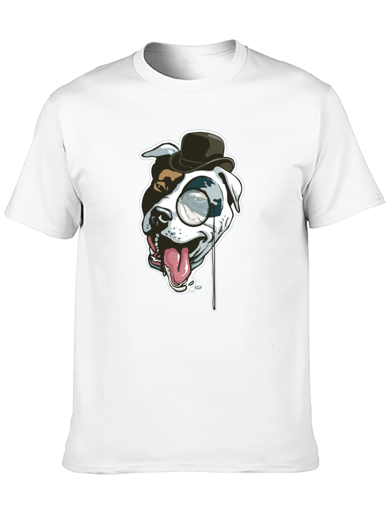 Black Dog with Monocle Graphic Tee view 10
