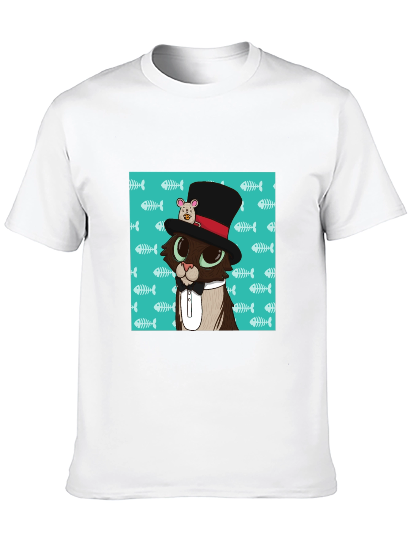 Black Cat in Hat T-Shirt view 10