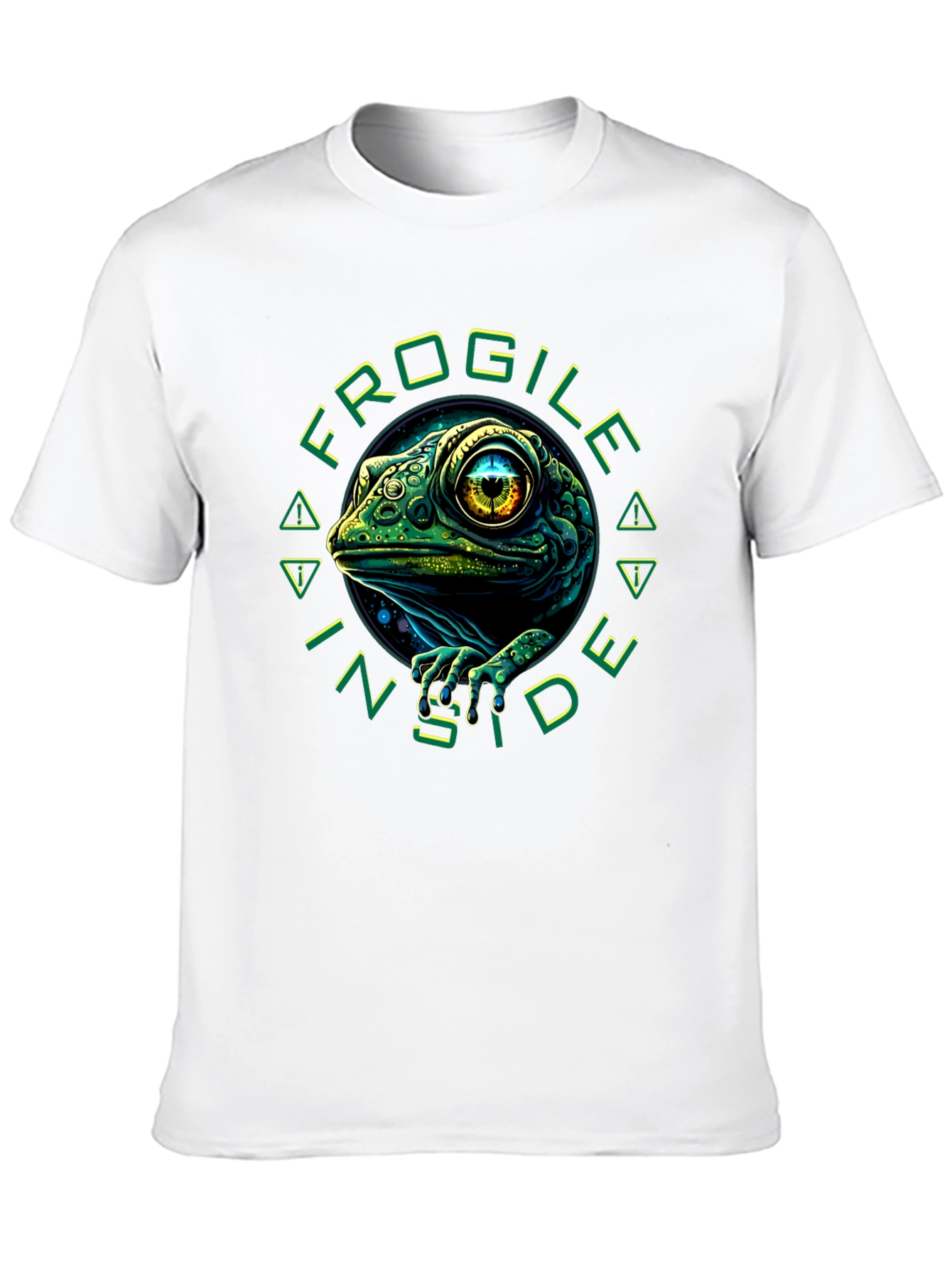Black FROGile Inside T-Shirt - Unique Graphic Tee view 10