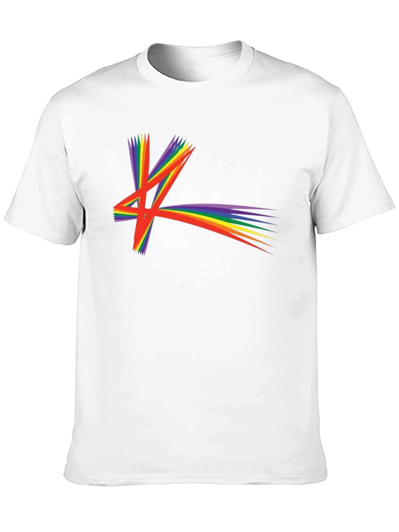 Black Rainbow Starburst Graphic T-Shirt view 10