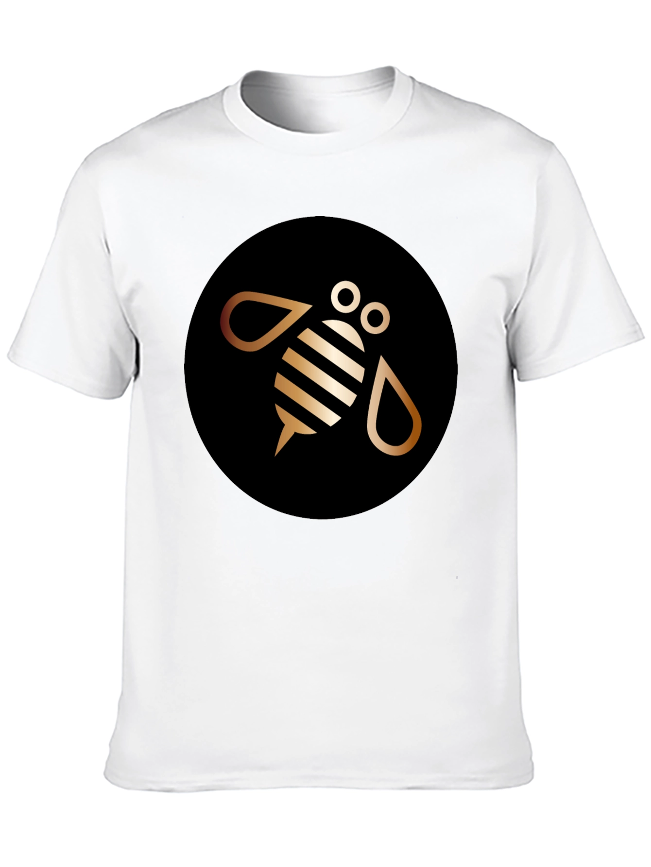 Black Modern Bee Graphic Tee - Black Cotton Blend view 10