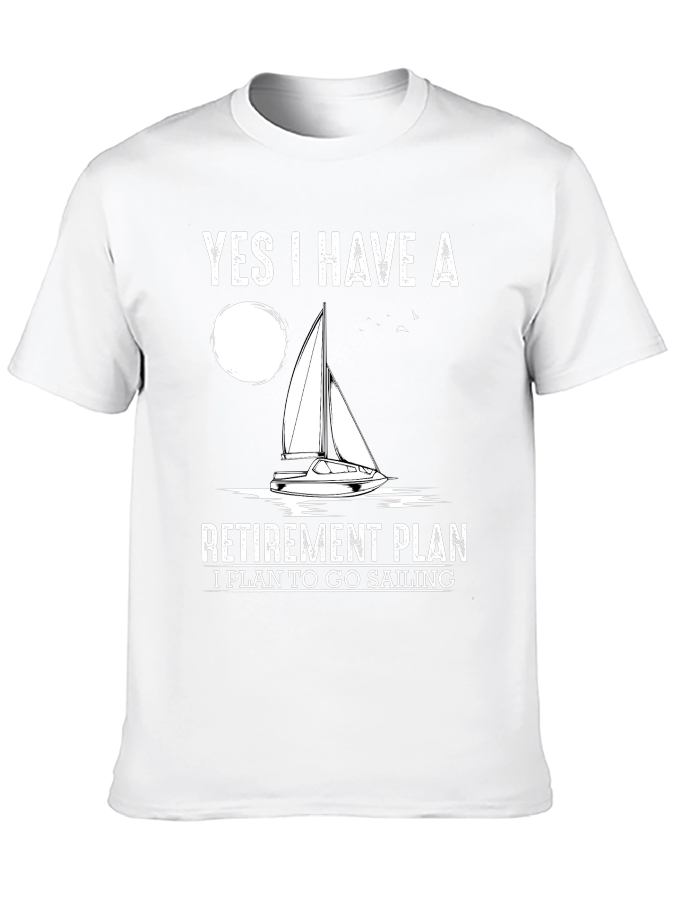 Black Sailing Retirement Plan T-Shirt view 10